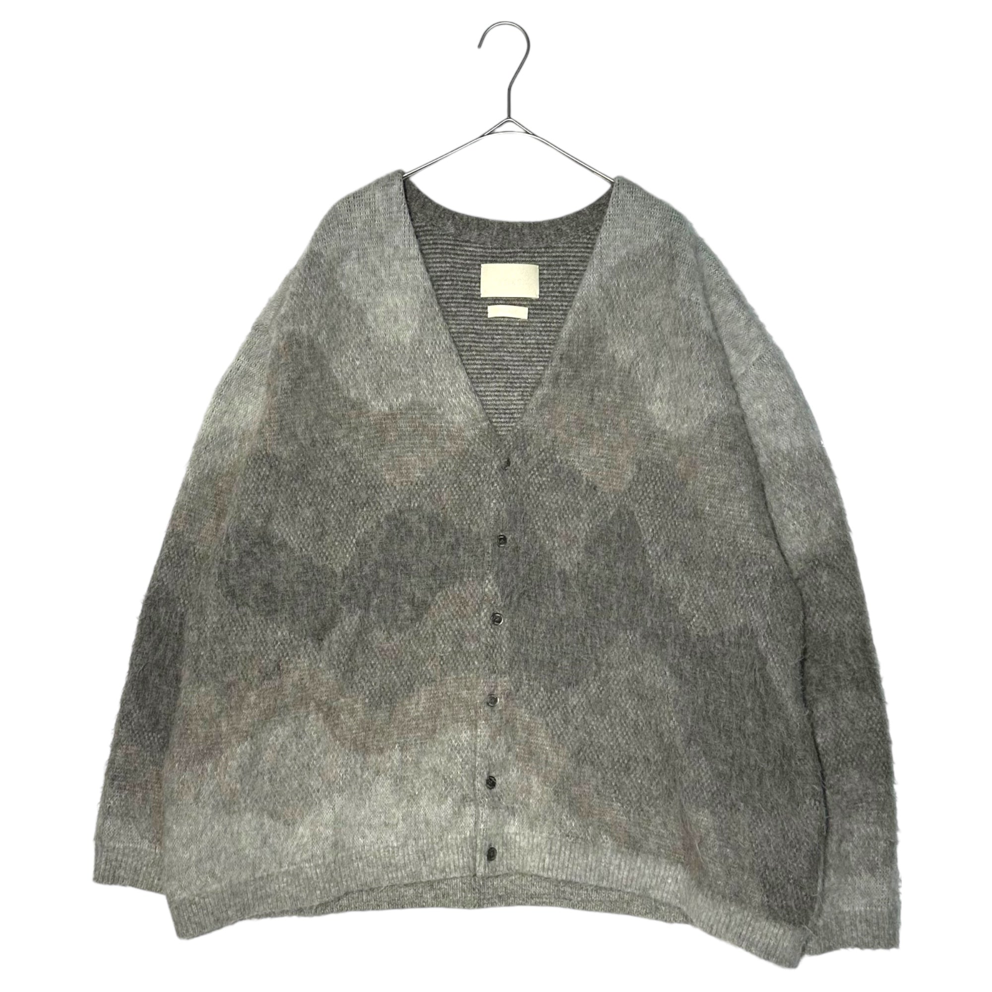 YOKE(ヨーク) 23SS GRADATION JACQUARD CARDIGAN グラデーション ジャガード カーディガン YK23SS0492S-WM 2(M程度) グレー ニット アルパカ 別注