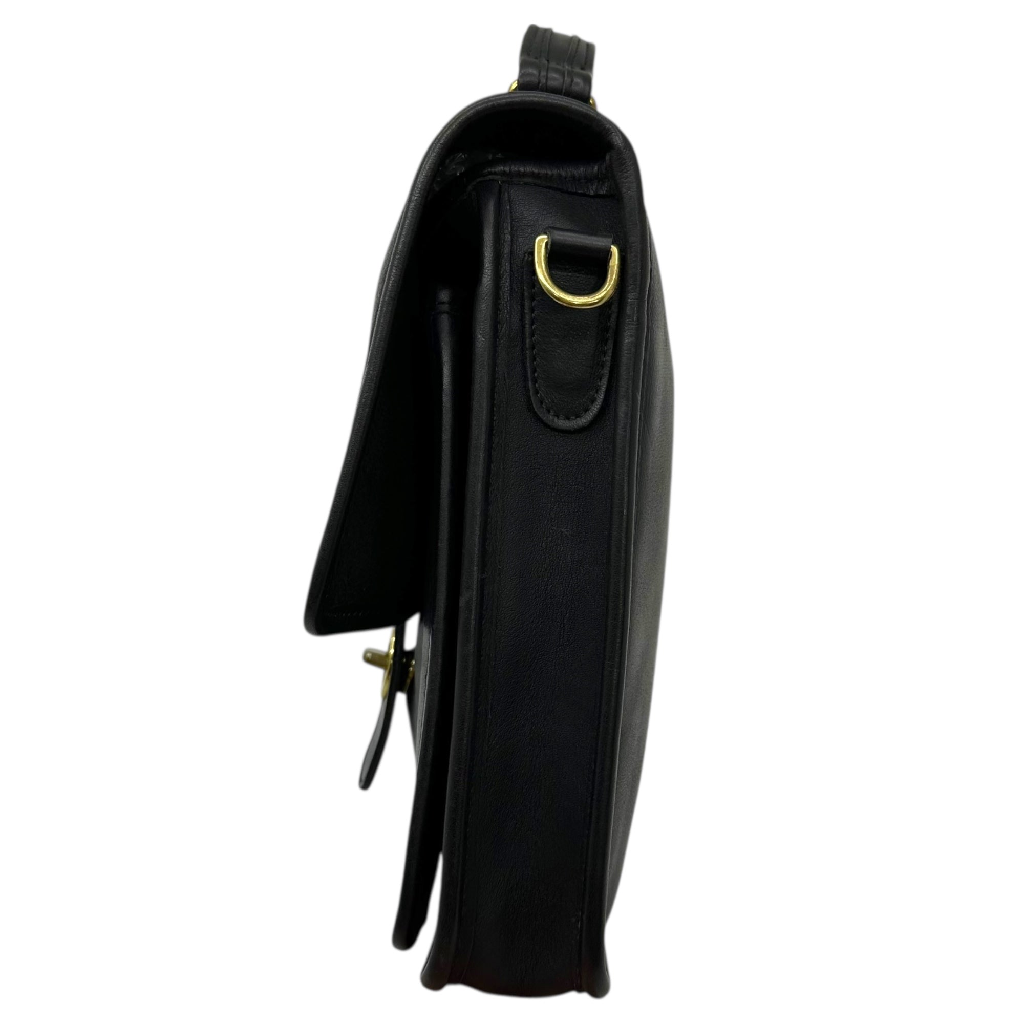 OLD COACH(オールドコーチ) Willis Turnlock Leather 2-Way Shoulder Bag ウィリス ターンロック レザー 2WAY ショルダー バッグ 5130 ブラック