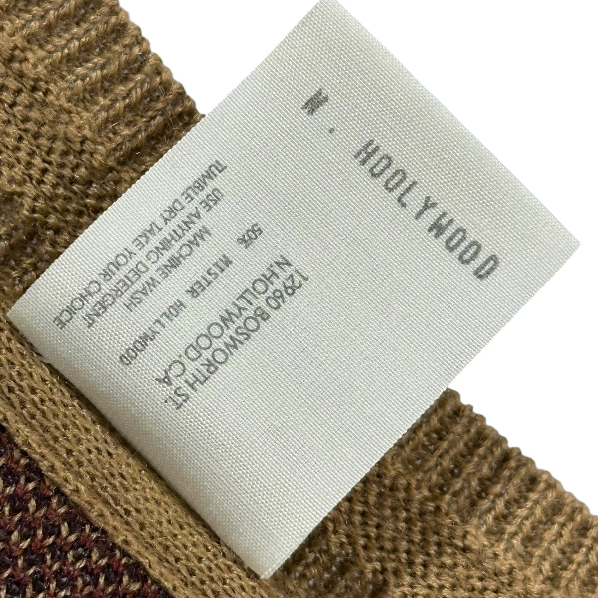 N.HOOLYWOOD(エヌハリウッド ミスターハリウッド) 2009AW V-Neck Diagonal Argyle Knit V ネック 斜め アーガイル ニット 192-KT13 36 ブラウン