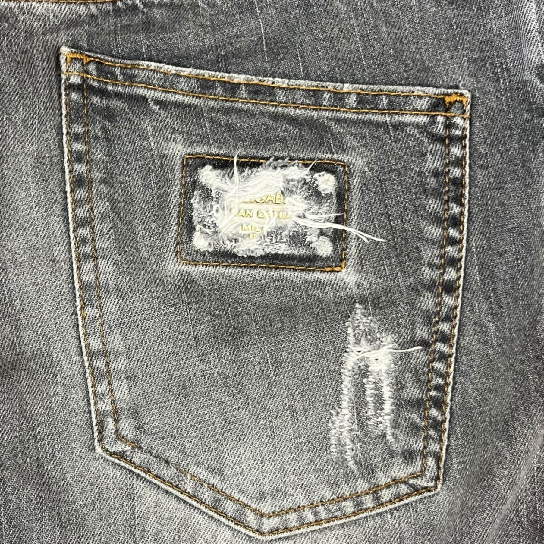 DOLCE&GABBANA(ドルチェ&ガッバーナドルガバ) 00's distressed denim pants ダメージ加工 デニム パ