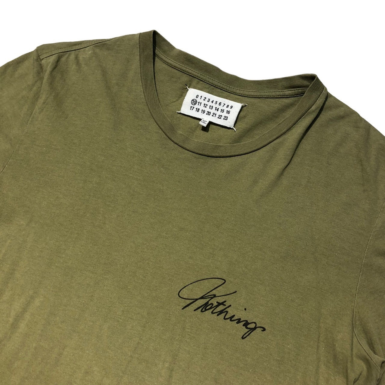 Maison Martin Margiela(メゾン マルタンマルジェラ) 15SS "Phothing" print T-shirt ワンポイント プリント Tシャツ S30GC0503 44(S程度) カーキ