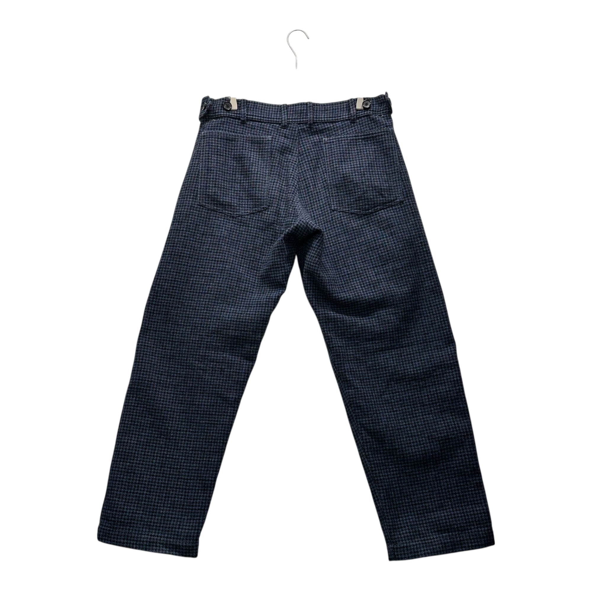 COMME des GARCONS SHIRT(コムデギャルソンシャツ) Wide Straight Check Wool Pants ワイドストレート チェック ウール パンツ W27140 XS ブルー