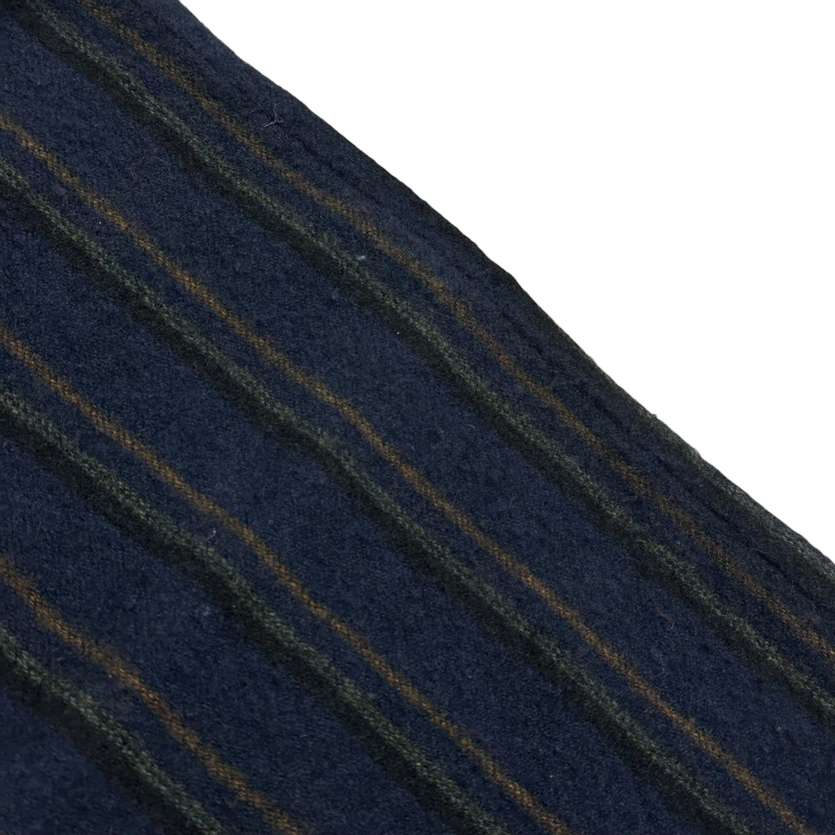 COMME des GARCONS HOMME PLUS(コムデギャルソンオムプリュス) 2002AW Wool-Nylon Full-Milled Striped Tapered Slacks ウール ナイロン 縮絨 ストライプ テーパード スラックス PG-P062 M ネイビー×ブラウン×ブラウン AD2002 00s アーカイブ 四つの黒期