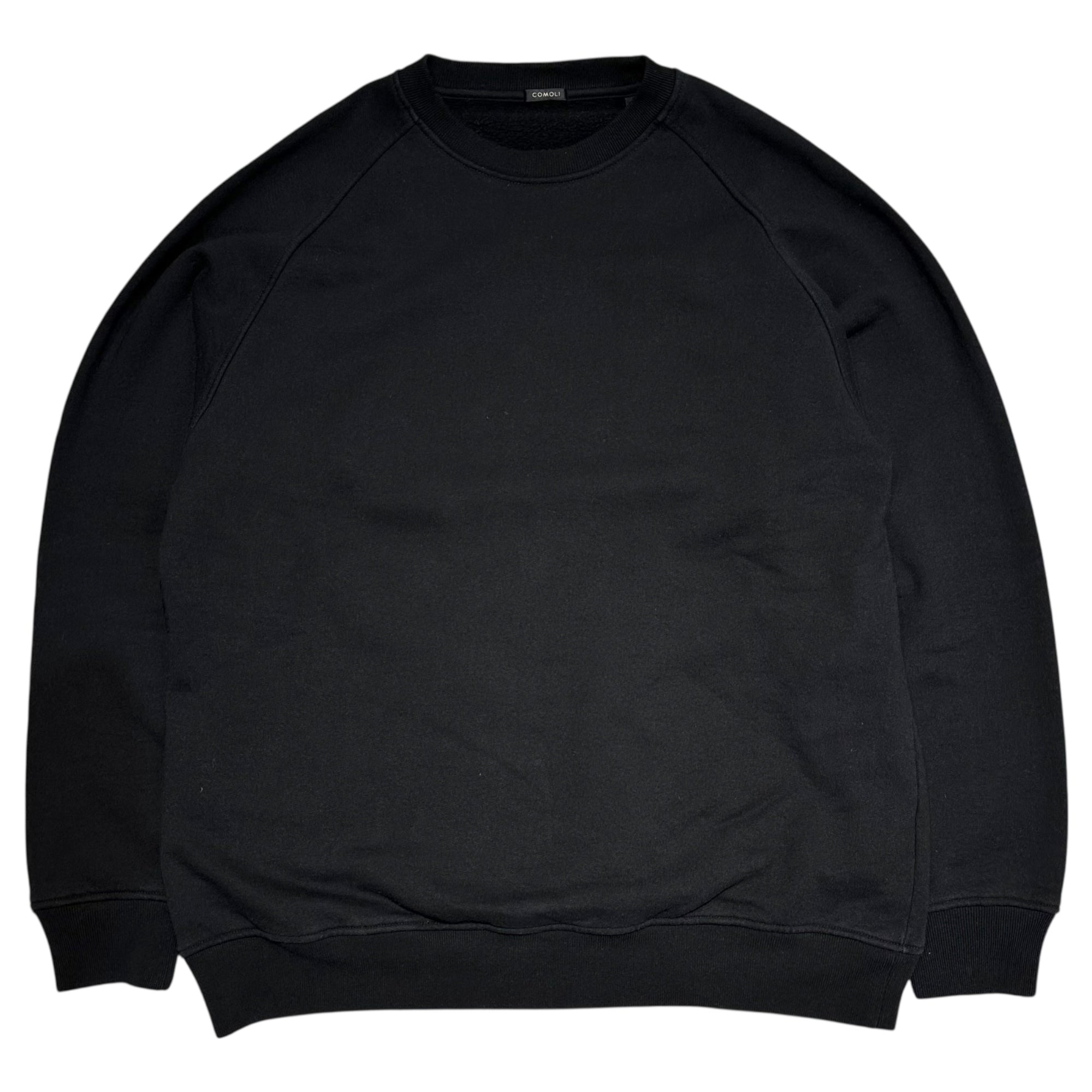 COMOLI(コモリ) 24AW Cotton fleece crew neck コットン裏毛 クルーネック スウェット A03-05003 4 ブラック