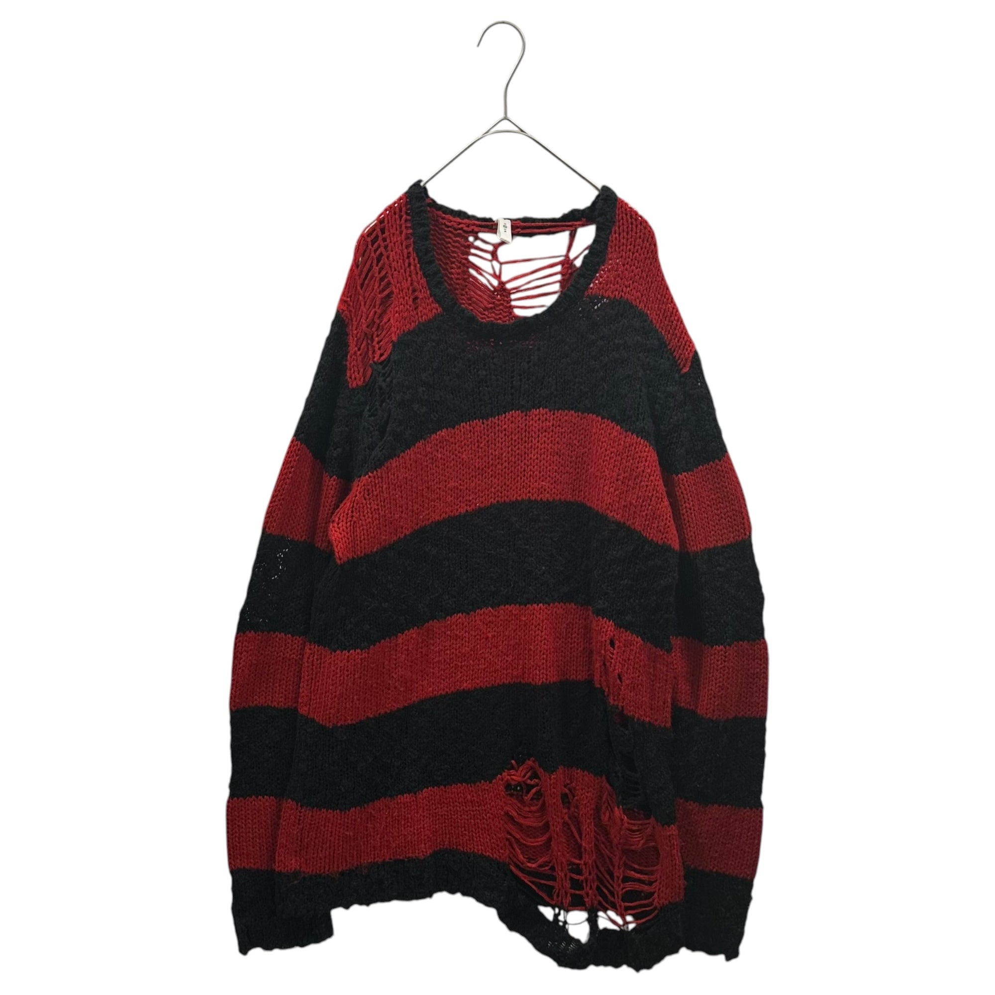 glamb(グラム) 2013AW Slimane border knit スリマン ボーダー ニット GB13WT/KNT03 2(M程度) レッド×ブラック