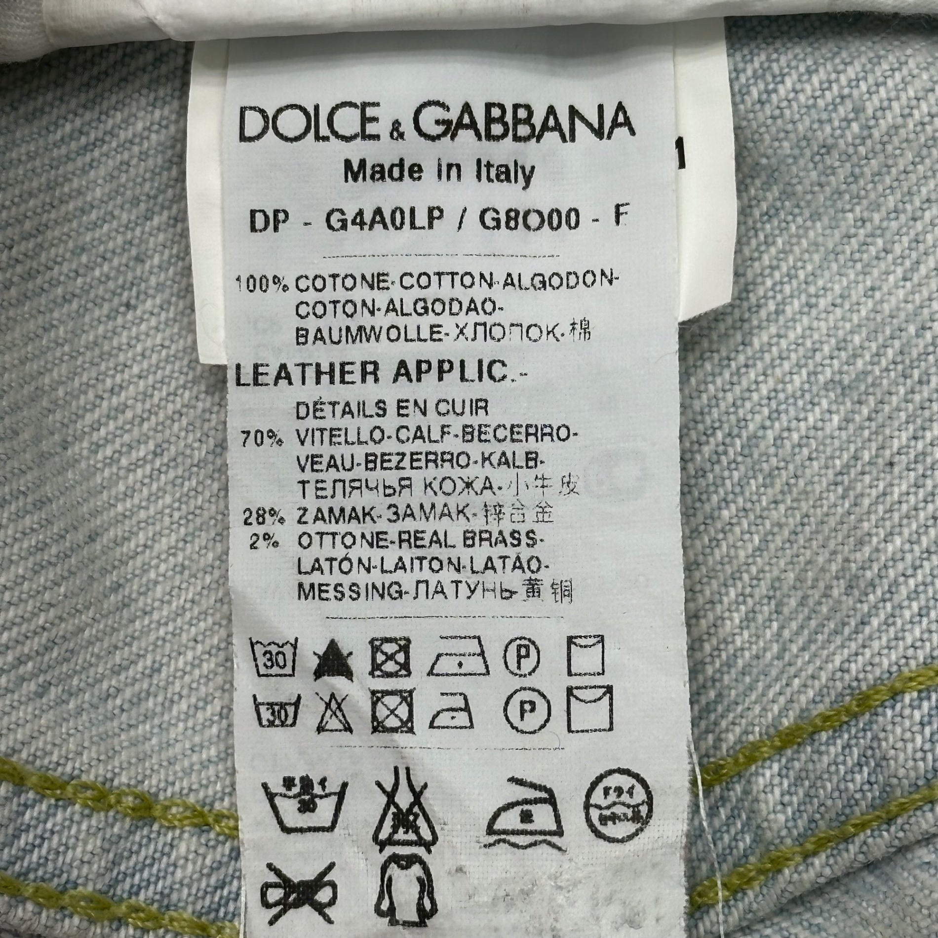 DOLCE&GABBANA(ドルチェ&ガッバーナドルガバ) Distressed Denim Pants ダメージ加工 デニム パンツ 48 ライトインディゴ