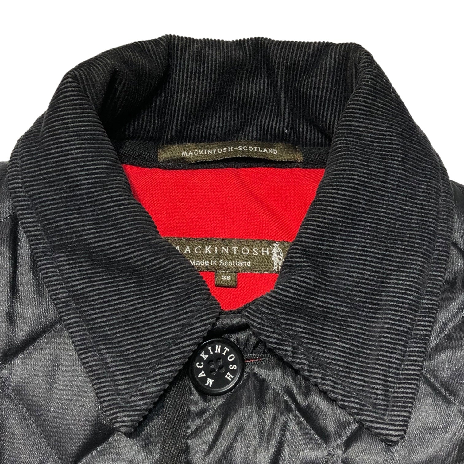 MACKINTOSH(マッキントッシュ) キルティング ジャケット 38(M程度) ブラック×レッド コート 中綿