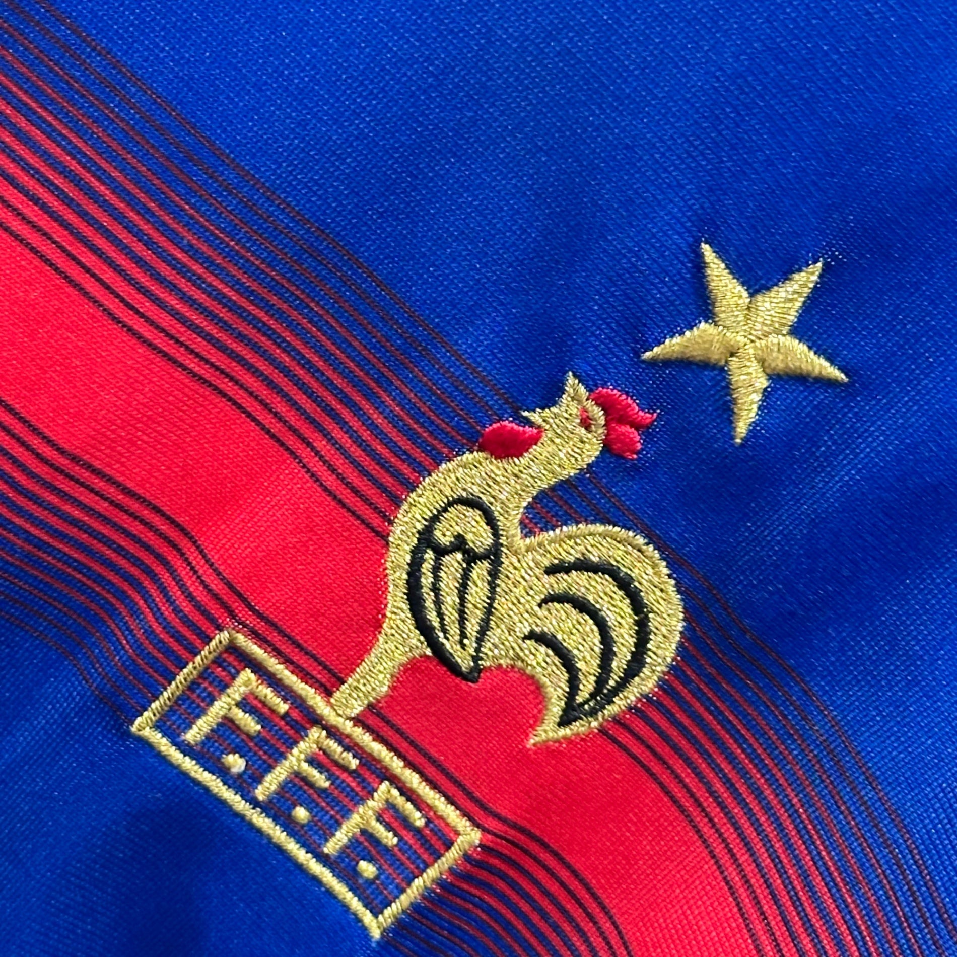 adidas(アディダス) UEFA EURO 2004 Portugal Tournament Model: France National Team Match Jersey ポルトガル大会 使用モデル フランス代表 ゲームシャツ TRI001 331730 2XO ブルー 2004-2005 ヴィンテージ