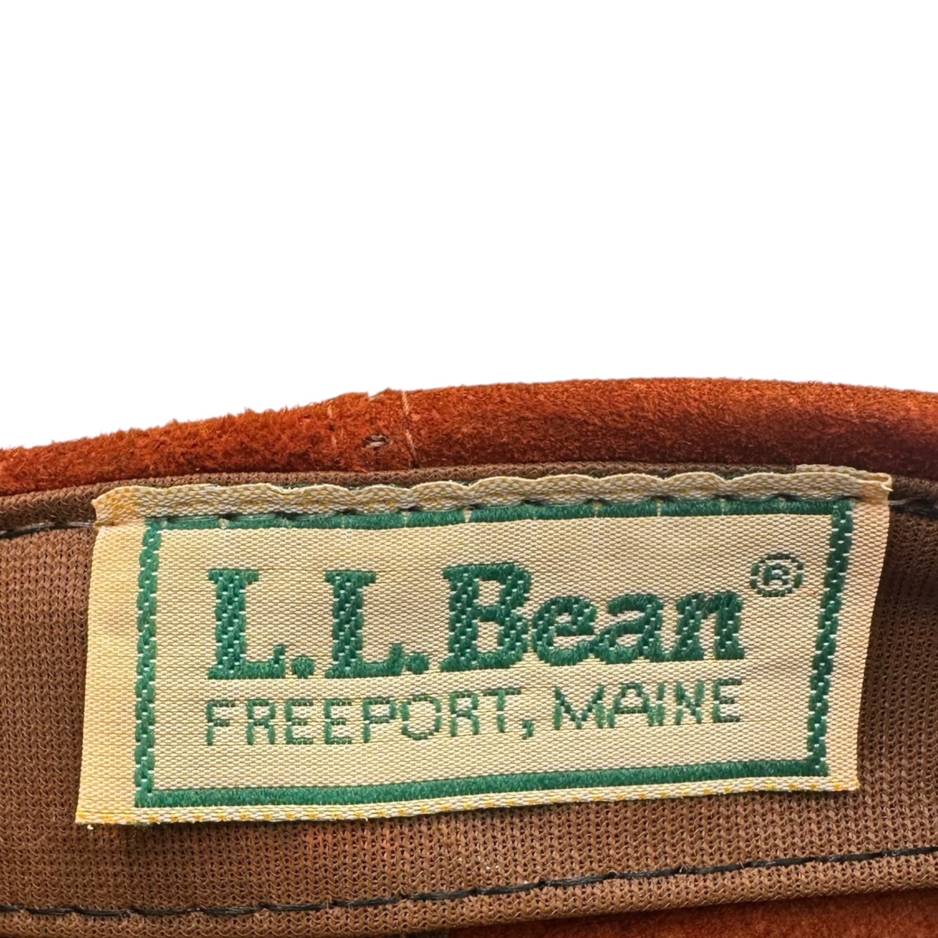 L.L.BEAN(エルエルビーン) 80's USA made Suede Leather Cap