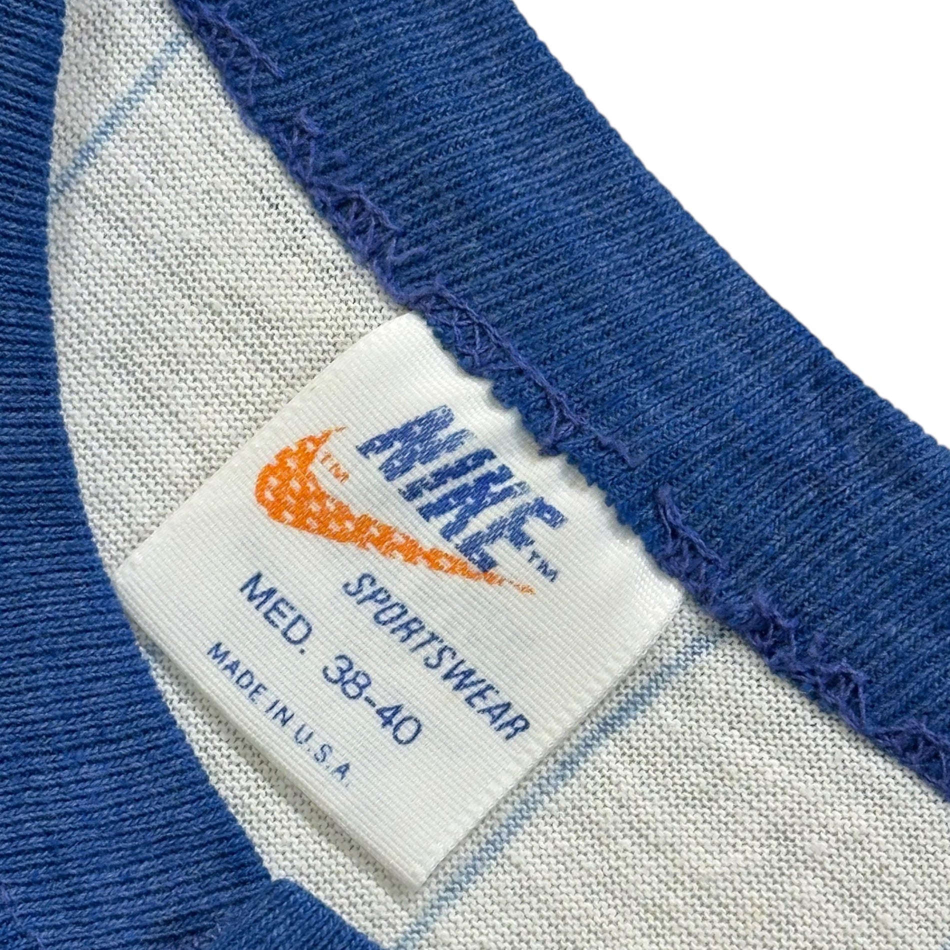 NIKE(ナイキ) 70's baseball shirt ゴツナイキ ベースボール シャツ 38-40(SM程度) ホワイト×ブルー 70年代 ヴィンテージ オリジナル ラグラン カットソー Tシャツ
