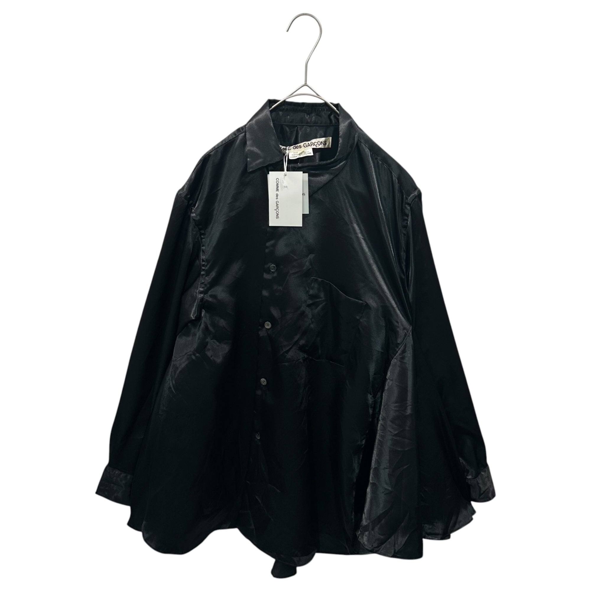 COMME des GARCONS(コムデギャルソン) 2026SS Twisted Polyester Blouse ポリエステル 捻じれ ブラウス GQ-B020 XS ブラック AD2025