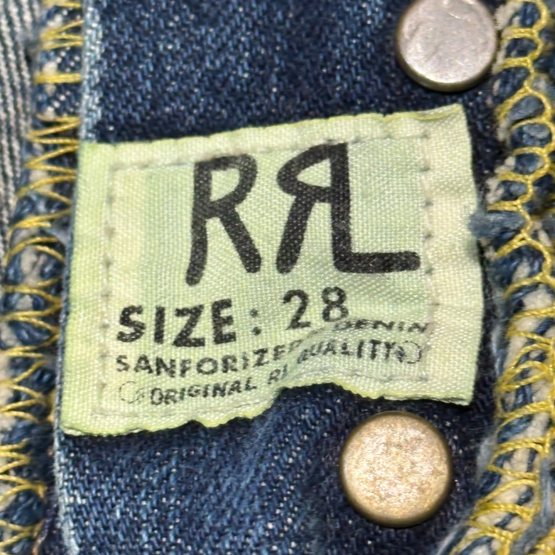 RRL(ダブルアールエル) Used-Processed Straight Denim Pants ユーズド加工 ストレート デニム パンツ W28 インディゴ
