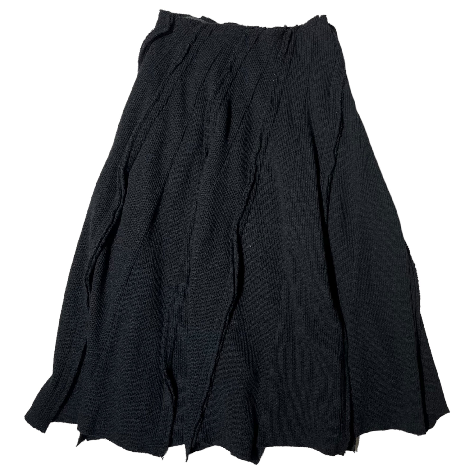 COMME des GARCONS(コムデギャルソン) 02AW wool nylon knit long skirt ウール ナイロン ニット ロングスカート GG-S001 M ブラック AD2002