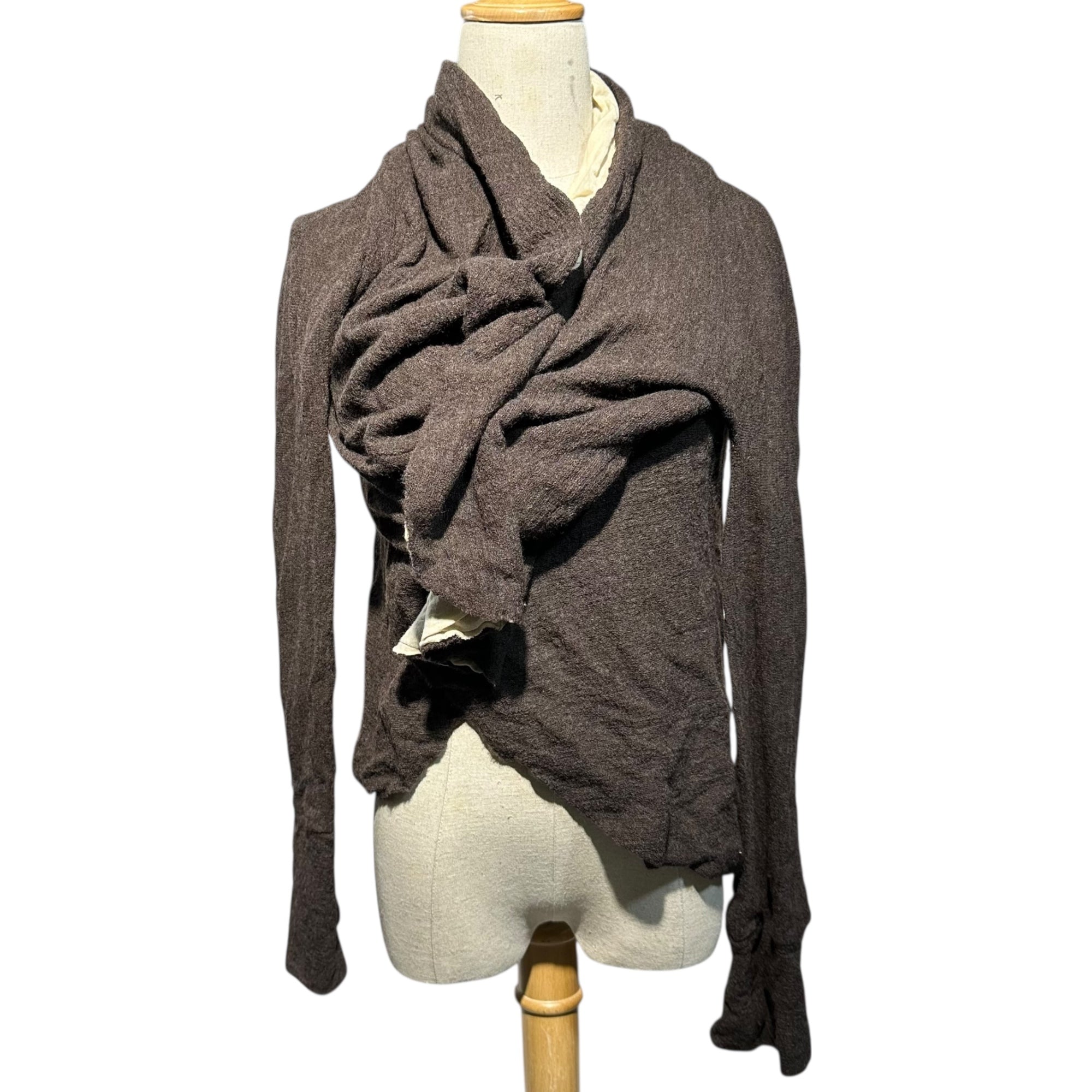 Y's(ワイズ) Distorted Wool Knit Cardigan 変形 ウール ニット カーディガン YX-T32-843 3 ブラウン ジャケット