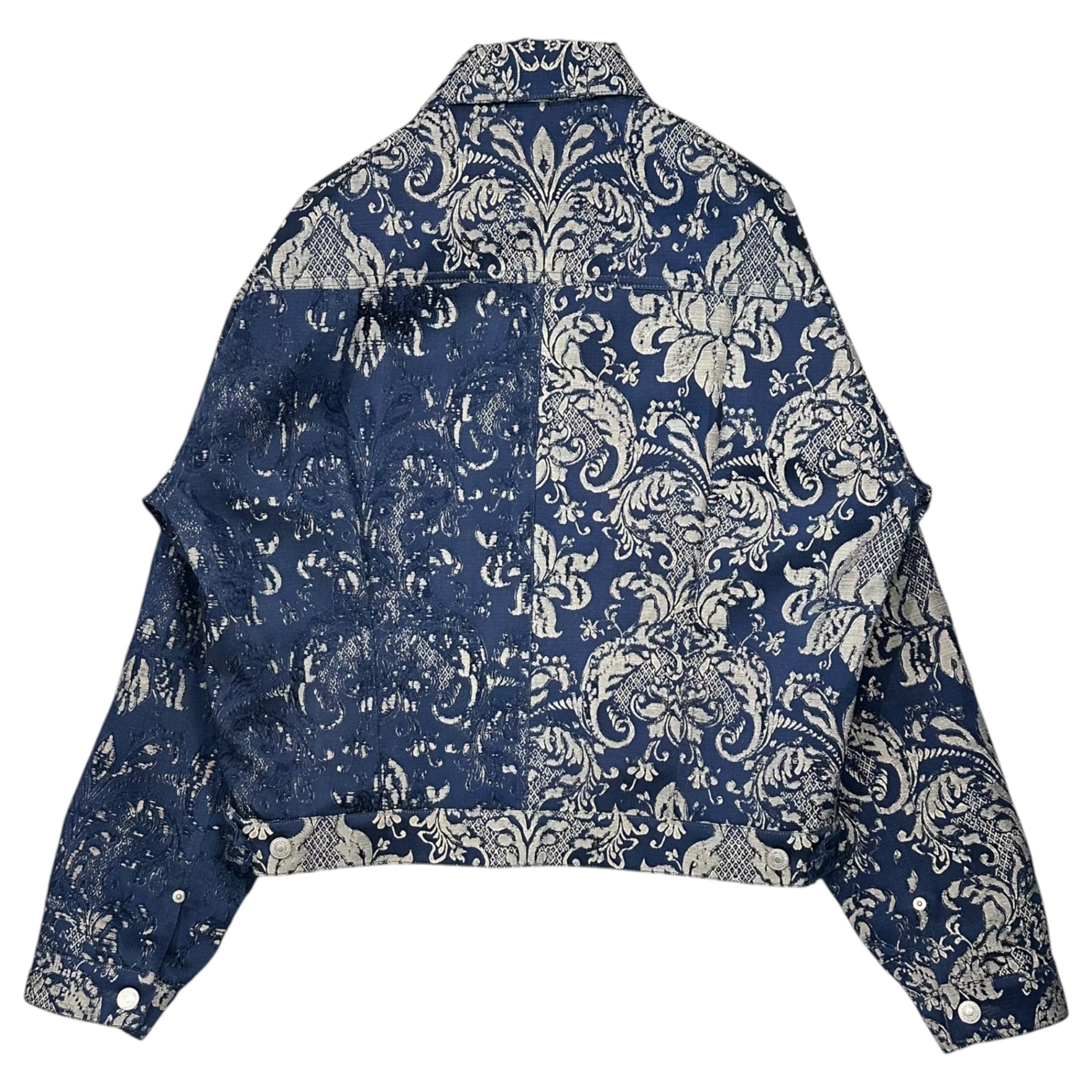 JUNYA WATANABE MAN×Levi's(ジュンヤワタナベマン×リーバイス) 26SS W-Name Ester Rayon Damask Jacket Wネーム エステル レーヨン ダマスク ジャケット WQ-J202 M ネイビー AD2025 コムデギャルソン コラボ