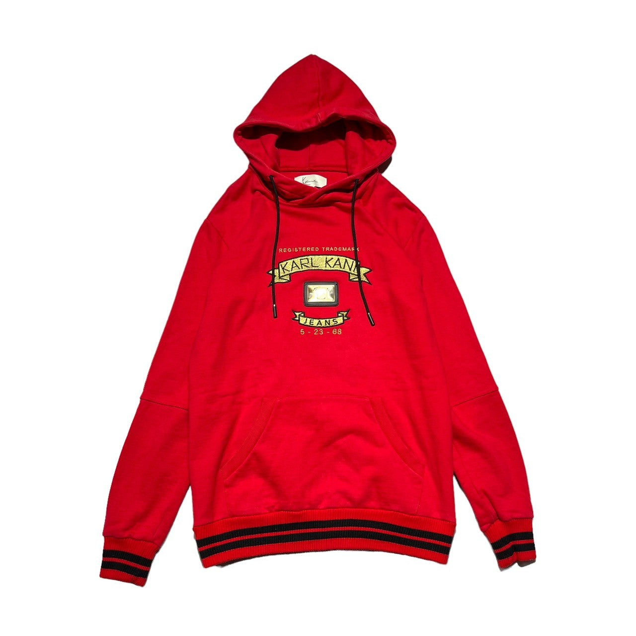 Karl Kani(カールカナイ) logo plate pullover hoodie ロゴプレート プルオーバー パーカー M レッド