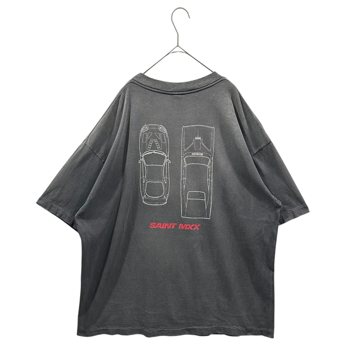 SAINT MICHAEL(セントマイケル) 2026SS FAST FURIOUS FF_SS T-SHIRT ヴィンテージ加工 Tシャツ SM-MK8-0000-C06 XL ブラック
