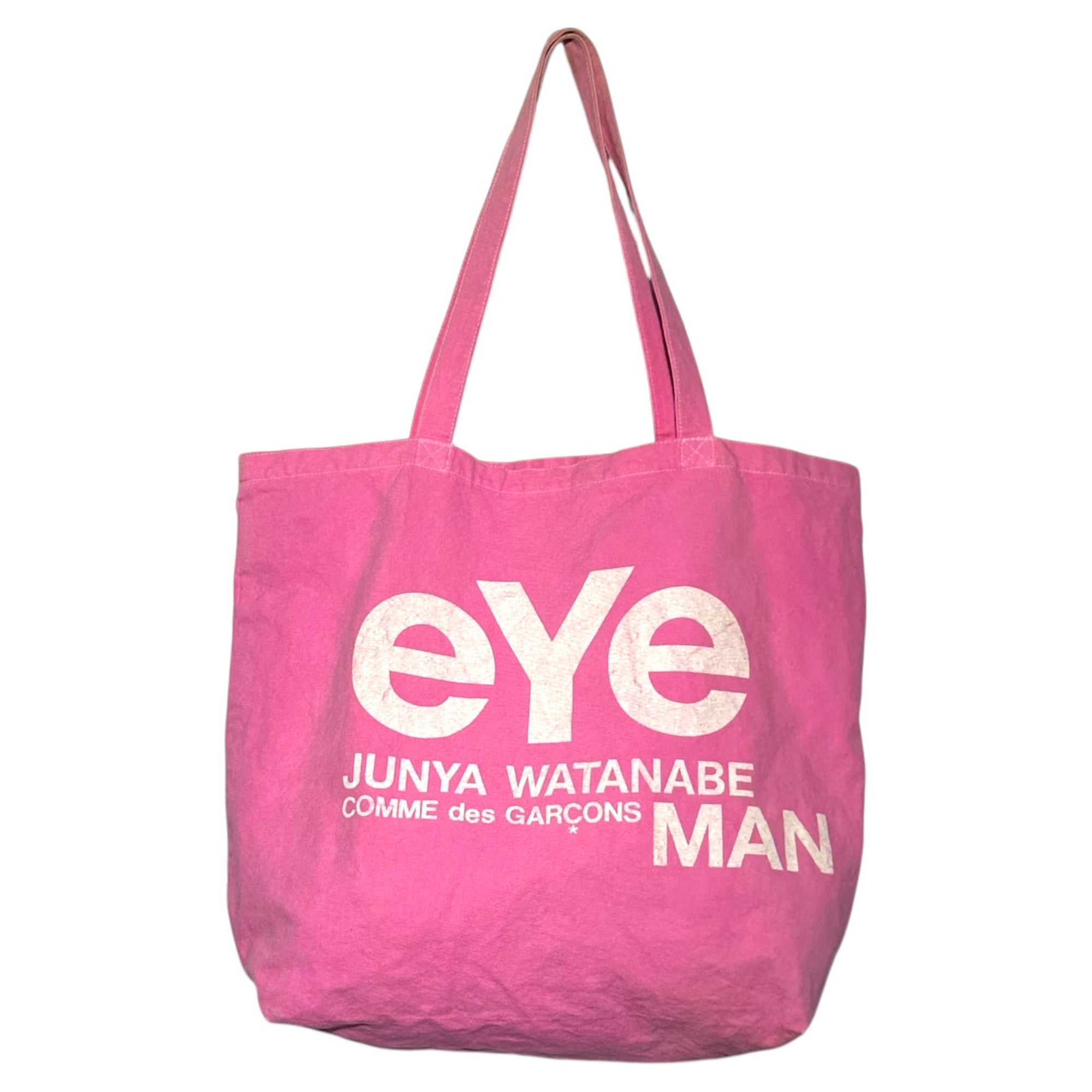eye COMME des GARCONS JUNYA WATANABE MAN(アイコムデギャルソンジュンヤワタナベマン) 11SS Cotton Logo Tote Bag コットン ロゴ トートバッグ WG-K 294 ピンク