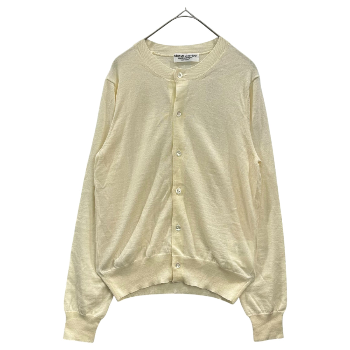 robe de chambre COMME des GARCONS(ローブドシャンブルコムデギャルソン) 2002SS Wool Basic Cardigan ウール ベーシック カーディガン RE-N003 FREE アイボリー AD2001
