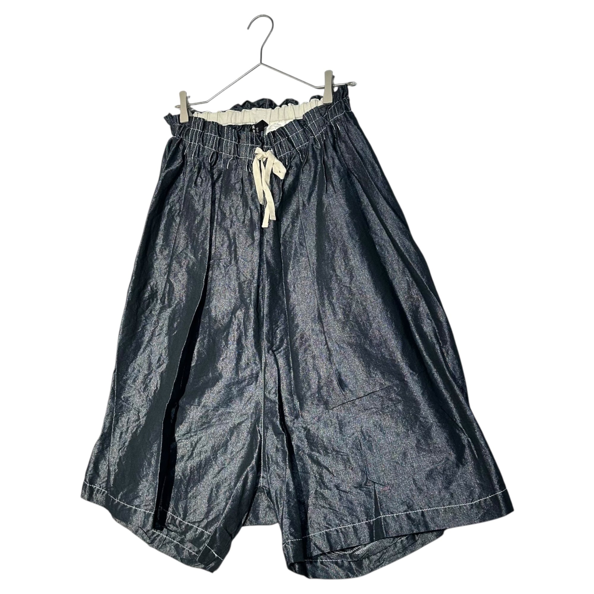 tricot COMME des GARCONS(トリココムデギャルソン) 11SS Glossy Wide Easy Harem Penguin Pants 光沢 ワイド イージー サルエル ペンギン パンツ TG-P008 FREE ネイビー AD2010