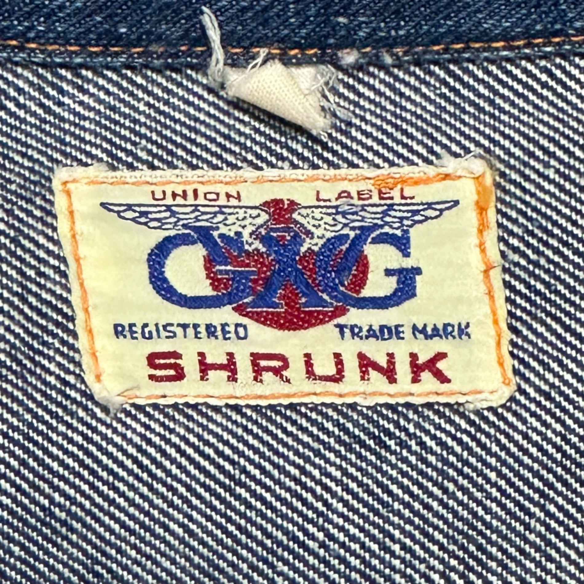 GWG(ジーダブルジー) 60's~70's ”COWBOY KING” Vintage Denim Jacket カーボーイキング ヴィンテージ デニム ジャケット 42 M インディゴ 60年代～70年代 古着