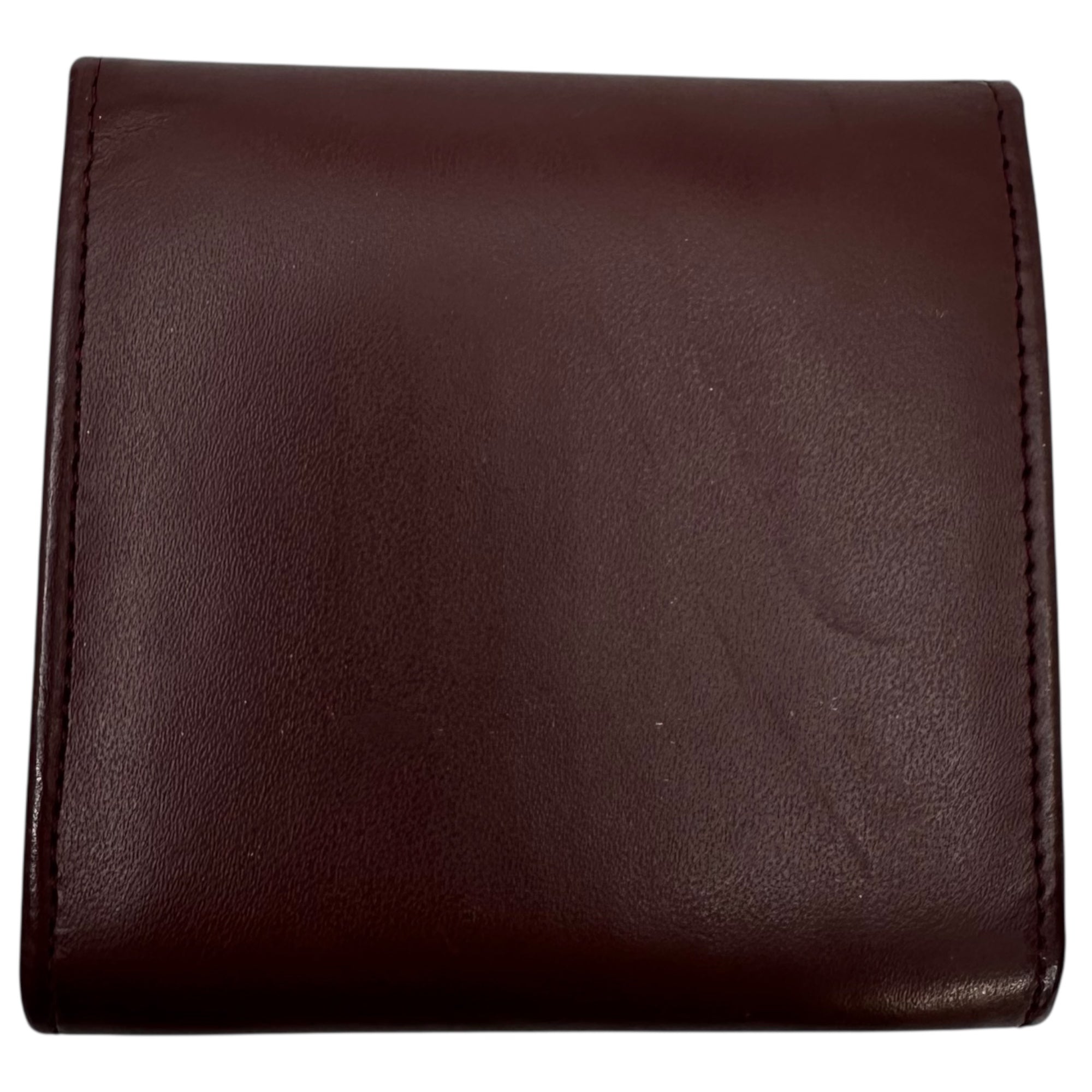 Cartier(カルティエ) Logo stamped coin purse ロゴ 型押し コインケース ボルドー 財布