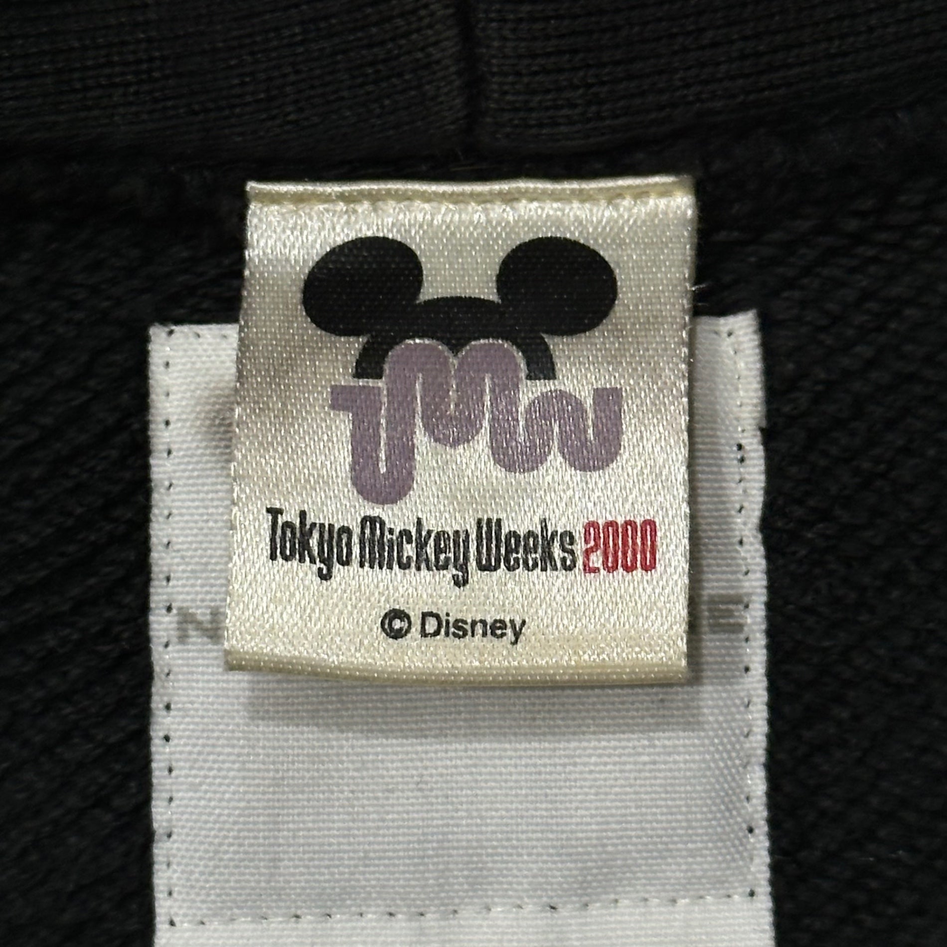 NUMBER (N)INE×Disney(ナンバーナイン×ディズニー) 2000SS ”Tokyo Mickey Weeks 2000” Sleeveless Hoodie ミッキー ノースリーブ パーカー 3 ブラック 00's EXTRA HEAVY アーカイブ コラボ