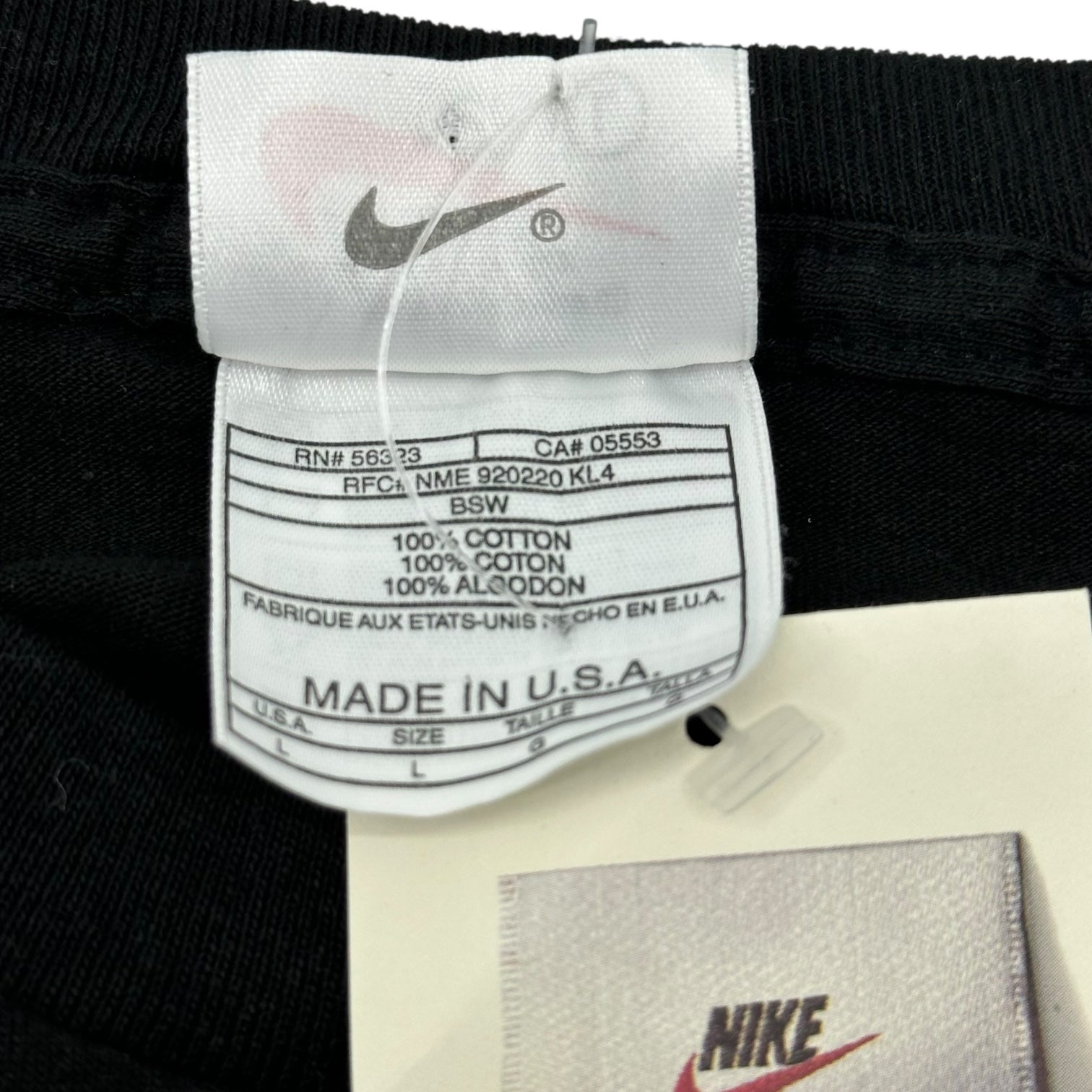 NIKE(ナイキ) 90's Michael Jordan 23 Logo Tee マイケル ジョーダン ロゴ Tシャツ 677001-010 L ブラック 90年代 ヴィンテージ デッドストック USA製