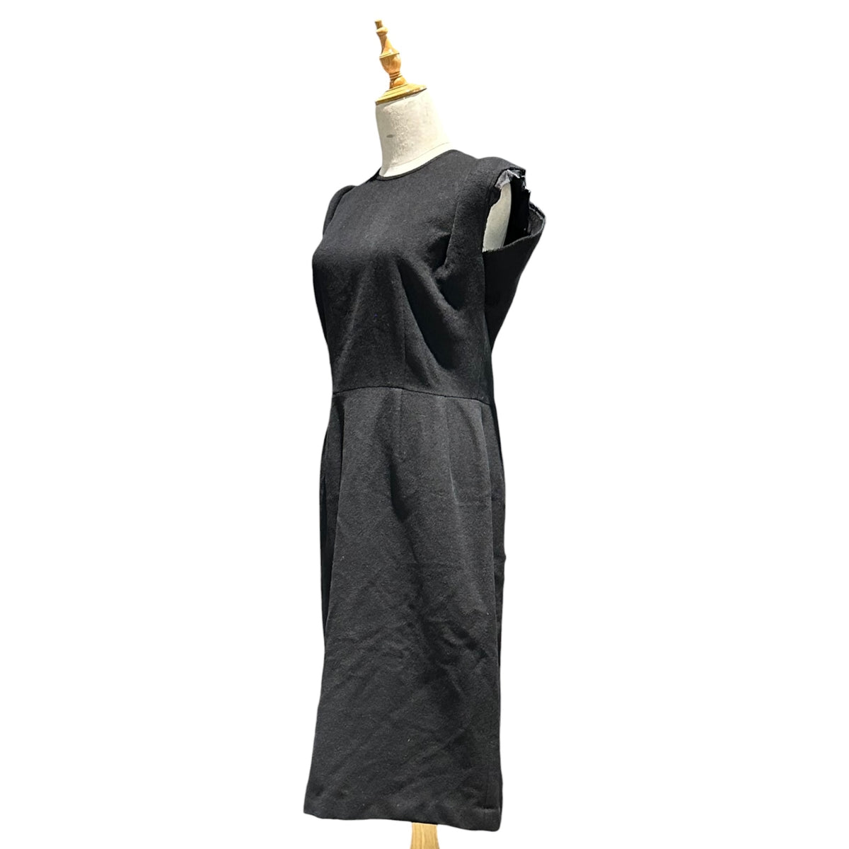 COMME des GARCONS(コムデギャルソン) 1999AW Wool-Blend Cashmere Sleeveless Dress ウール混 カシミヤ ノースリーブ ワンピース GO-04041M M ブラック AD1999 90s アーカイブ カシミア 70%