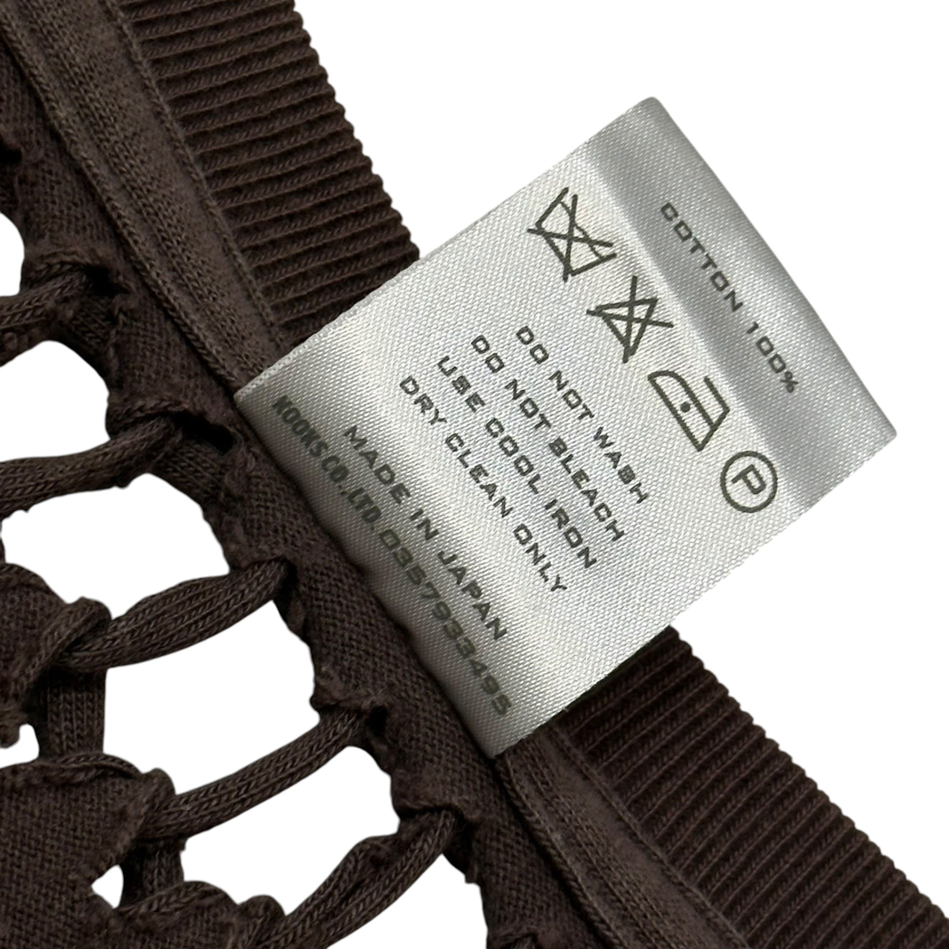 NUMBER (N)INE(ナンバーナイン) 2002AW "NOWHERE MAN" braided L/S Shirt ジョージ期 編み込み 長袖 カットソー 3 ブラウン 00's Tシャツ