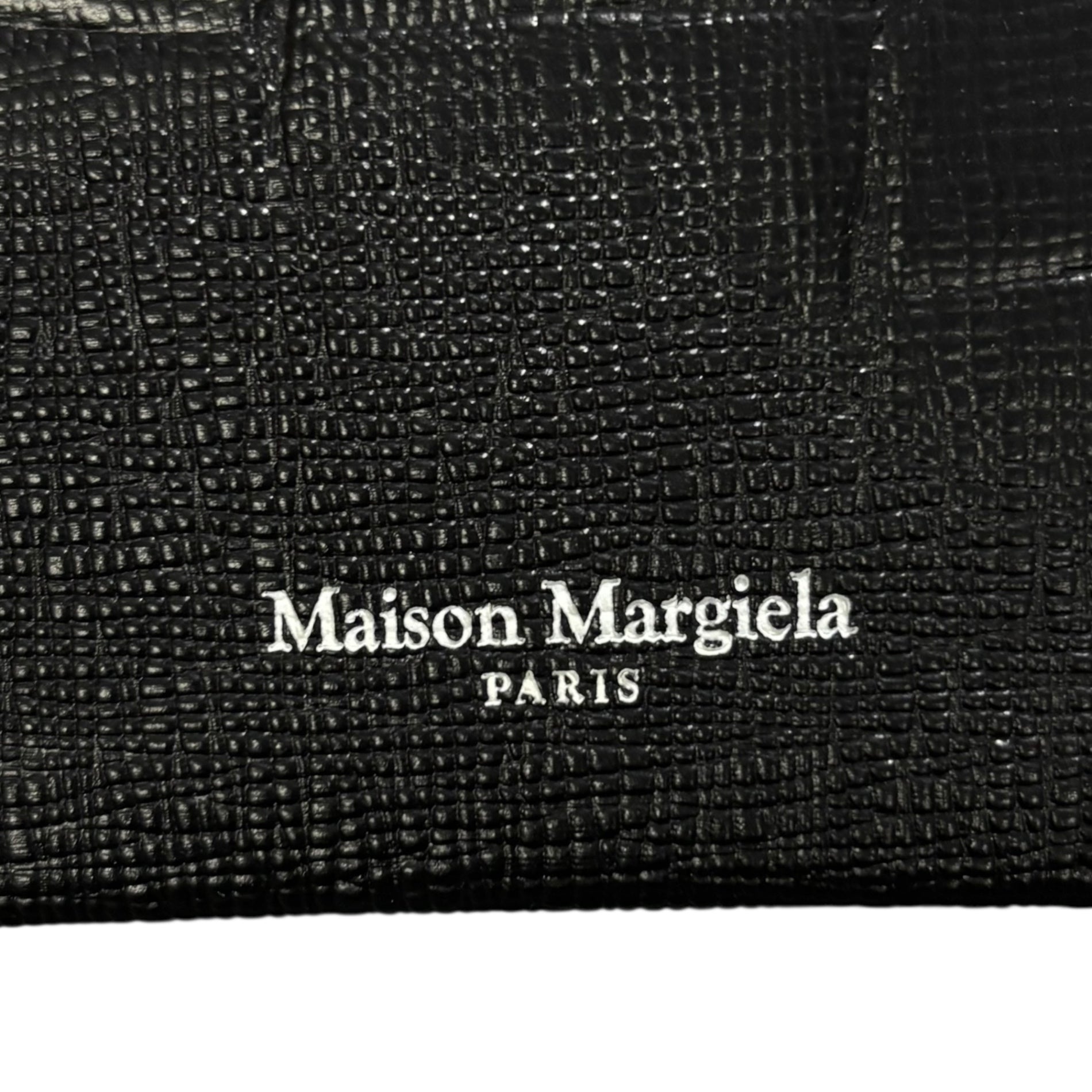 MAISON MARGIELA(メゾンマルジェラ) 24AW Crocodile Embossed Leather Card Case クロコ 型押し レザー カード ケース SA2VX0001 ブラック