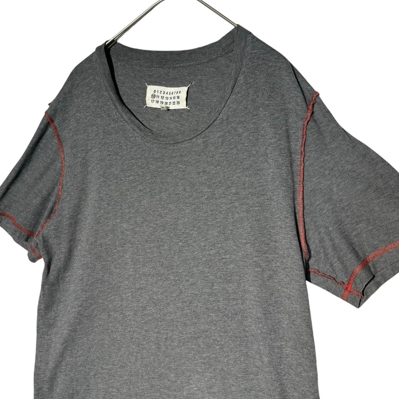 MAISON MARGIELA(メゾンマルジェラ) 17AW Overlock T-shirt オーバーロック Tシャツ S50GC0477 S グレー インサイドアウト 半袖 無地