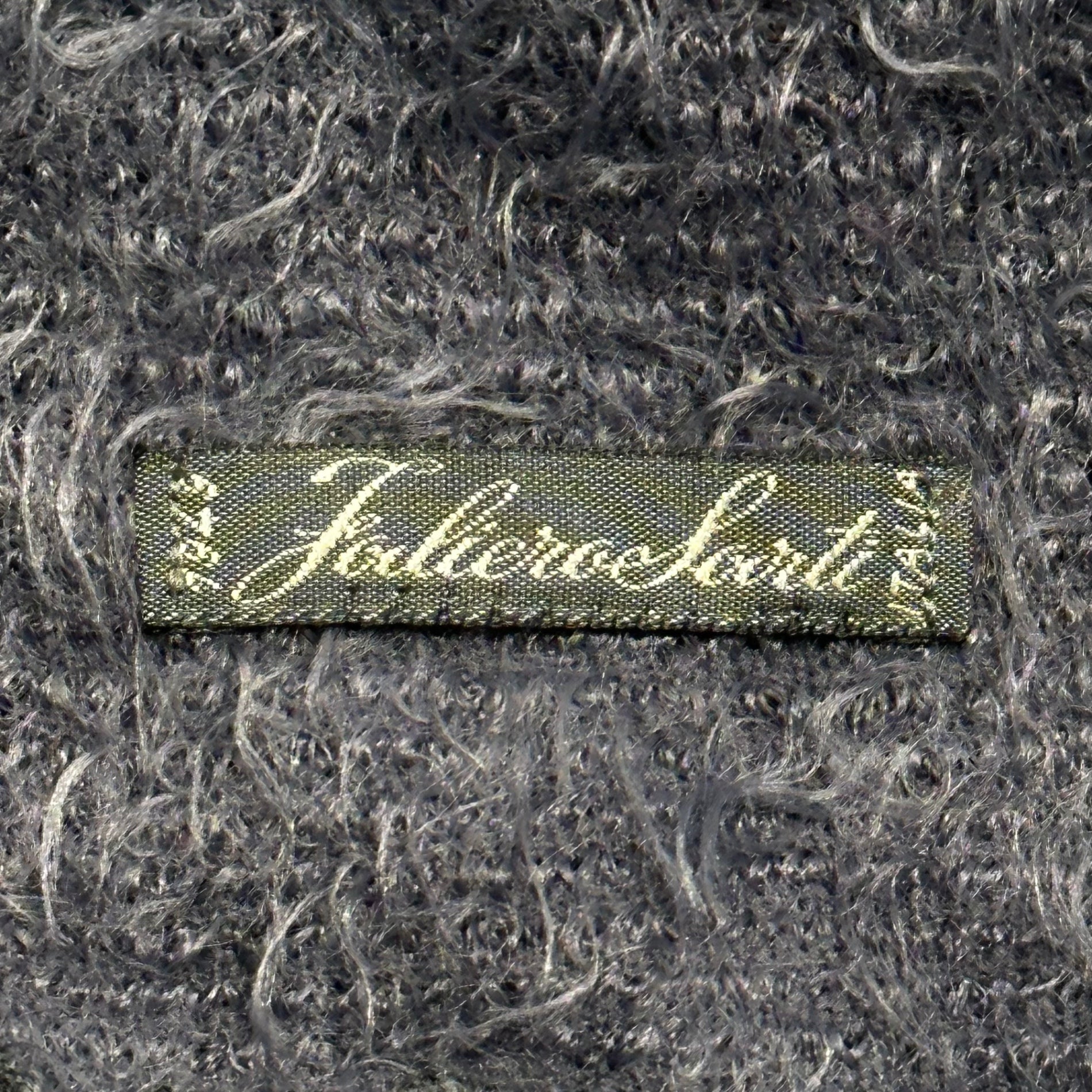 Faliero Sarti(ファリエロサルティ) Fuzz-Finished Stole 毛羽立ち加工 ストール ネイビー×グレー