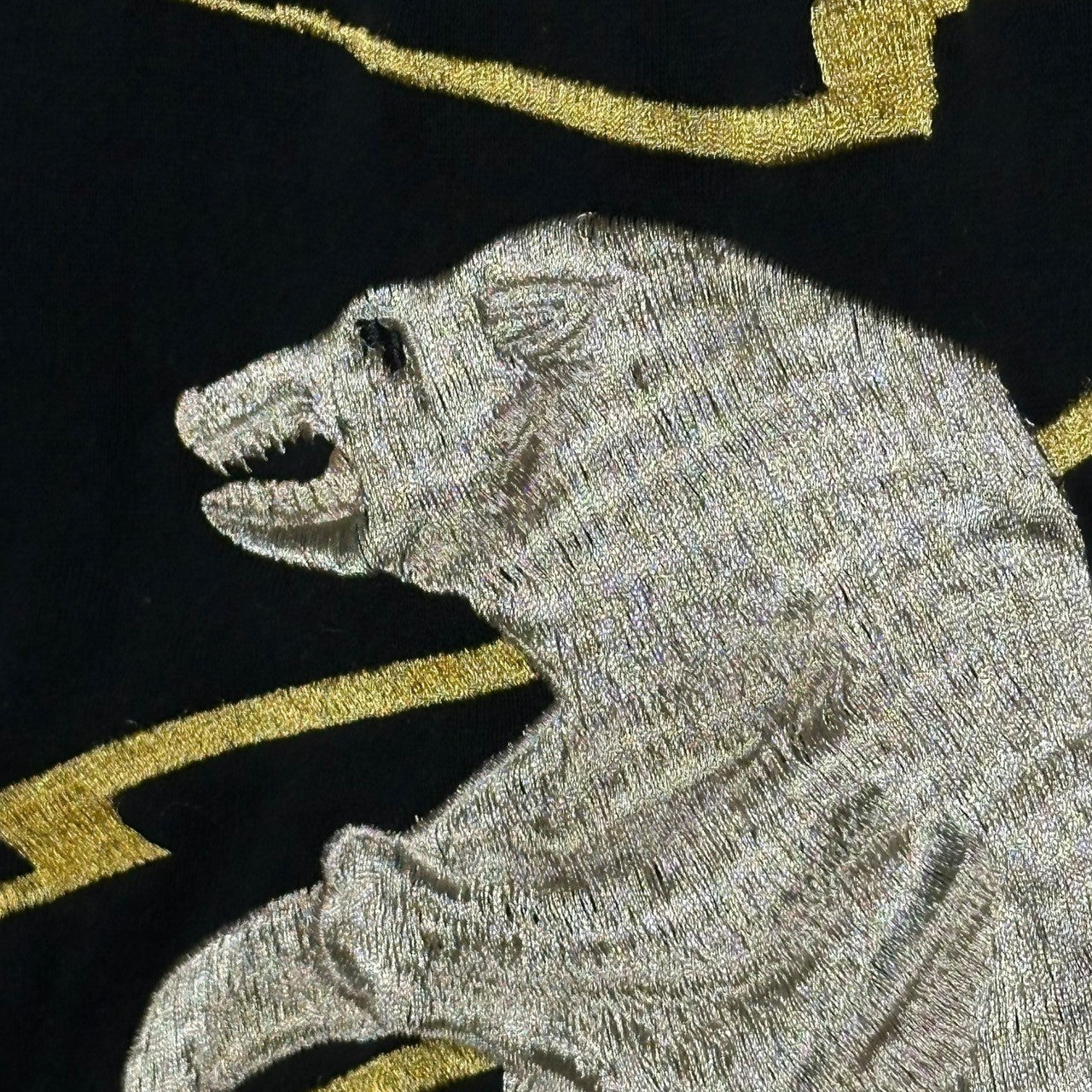 TAILOR TOYO×BEAMS(テーラートーヨー東洋×ビームス) 23SS Embroidered Crew Neck Sweatshirt 別注 刺繍 クルーネック スウェット 11-13-0376-086 M ブラック 犬 白熊 ALASKA