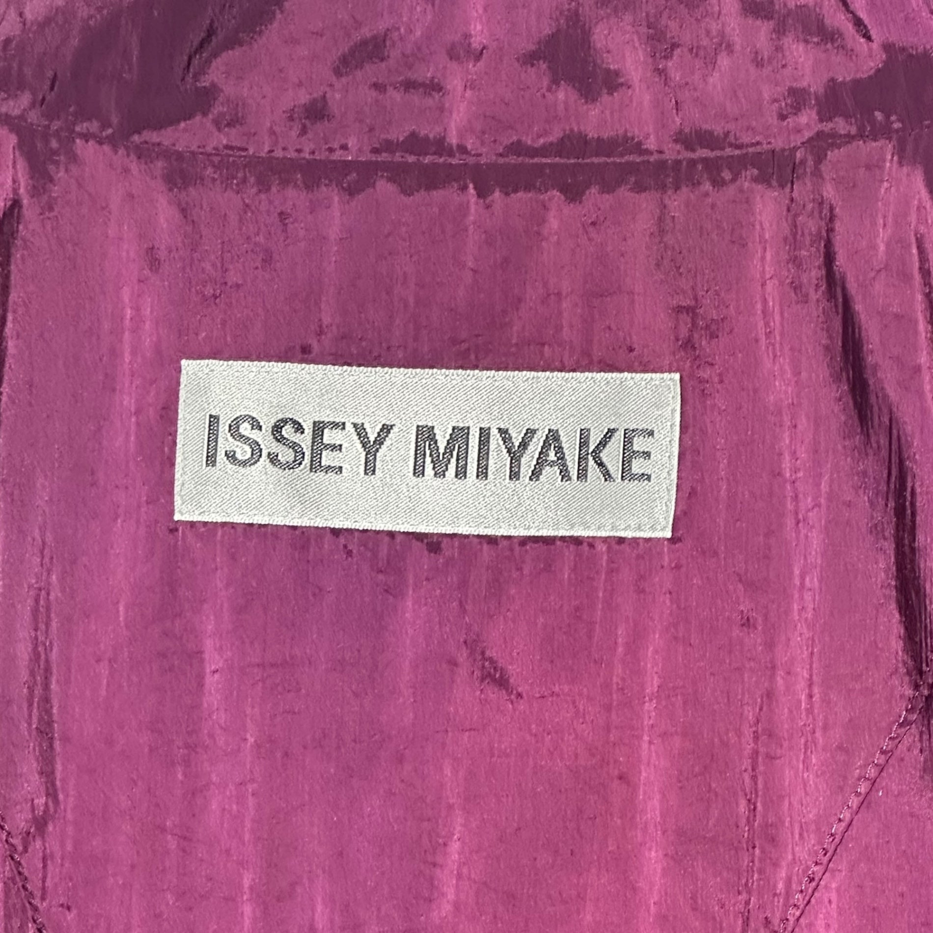 ISSEY MIYAKE(イッセイミヤケ) 18AW Nylon zip-up squid coat ナイロン ジップアップ イカ コート IM83FA002 2(M程度) パープル メンズ合わせ 男性着用可能