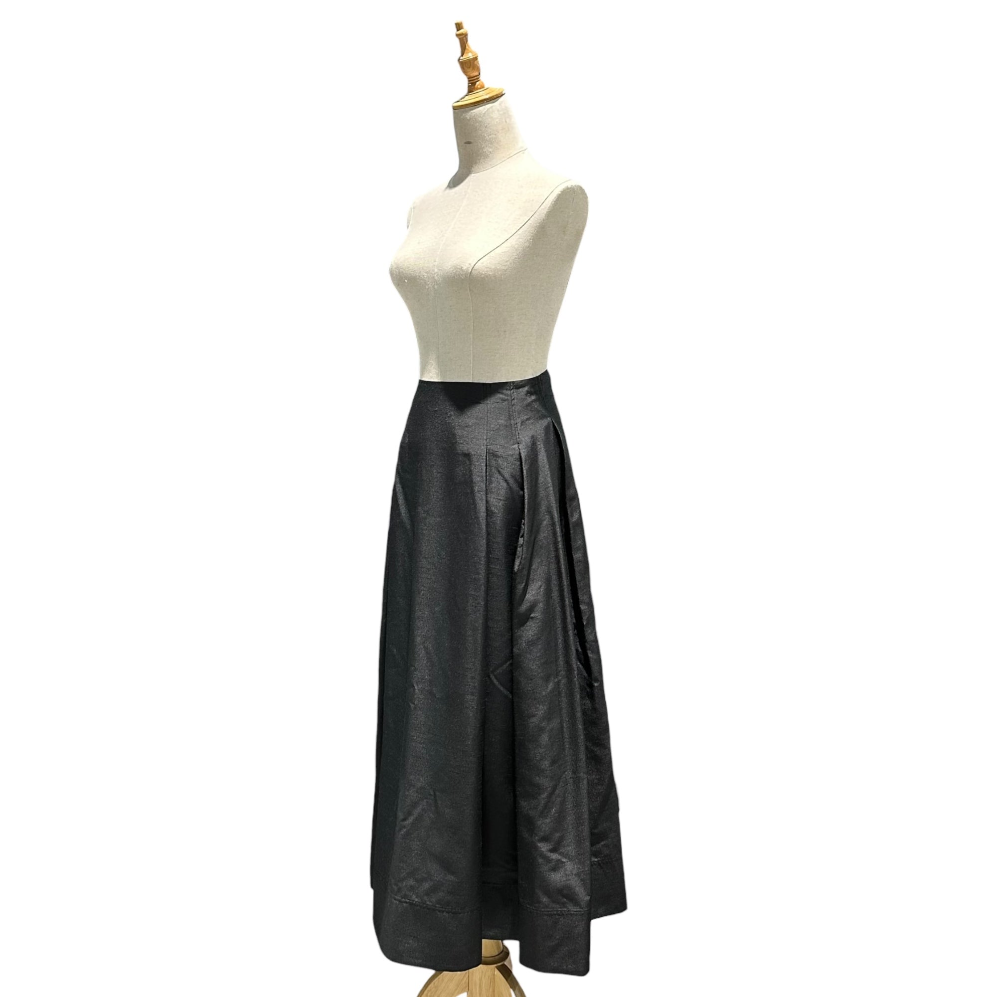 Y's(ワイズ) 90's Ripple Poly Fabric Long Skirt リップル ポリ ロング スカート YF-S03-911 FREE(S程度) ブラック ヴィンテージ ヨウジヤマモト