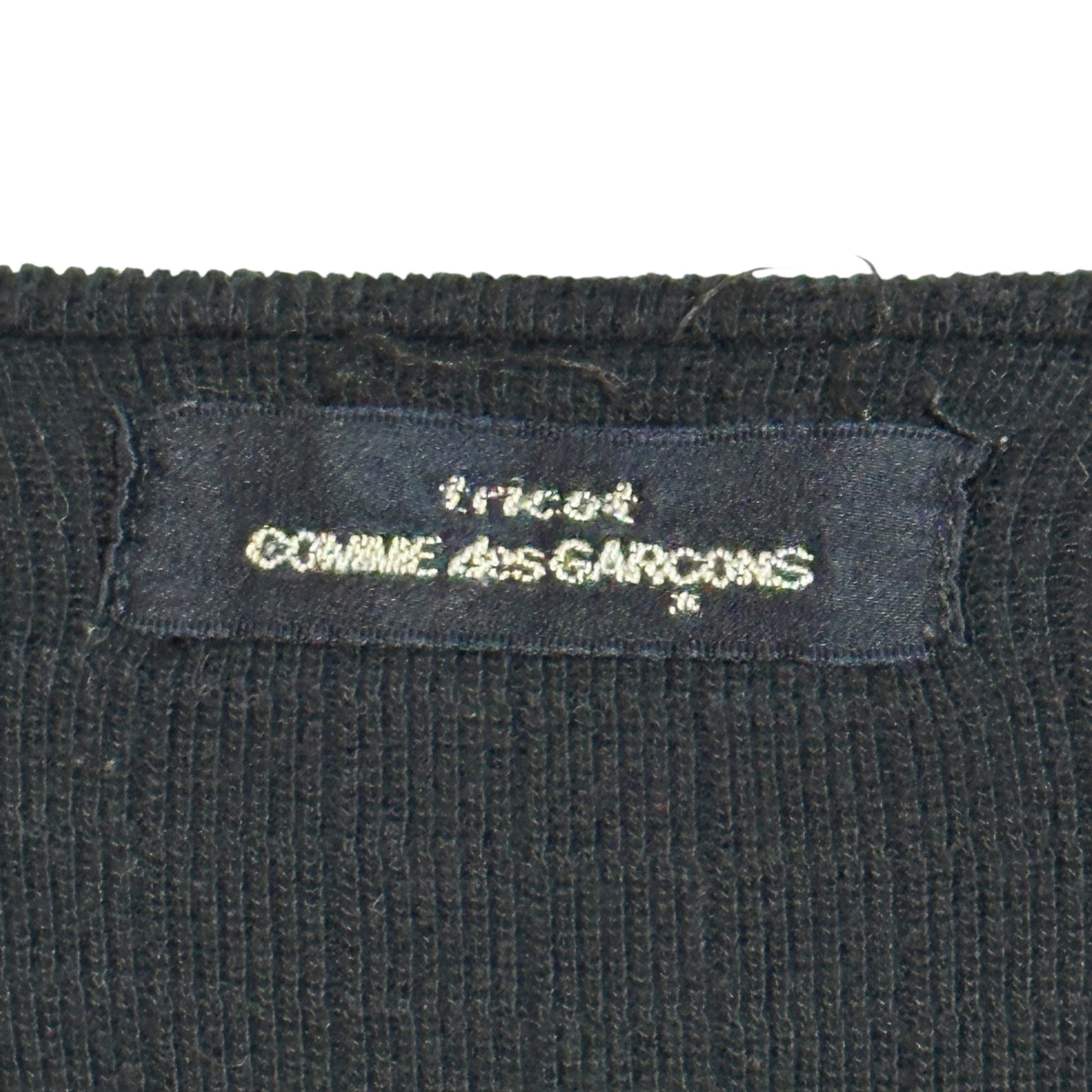 tricot COMME des GARCONS(トリココムデギャルソン) 80’s~90's Cape design check stitch sleeveless cut&sewn ケープ デザイン チェック ステッチ ノースリーブ カットソー 表記無(M程度) ブラック 80年代～90年代 ヴィンテージ Tシャツ