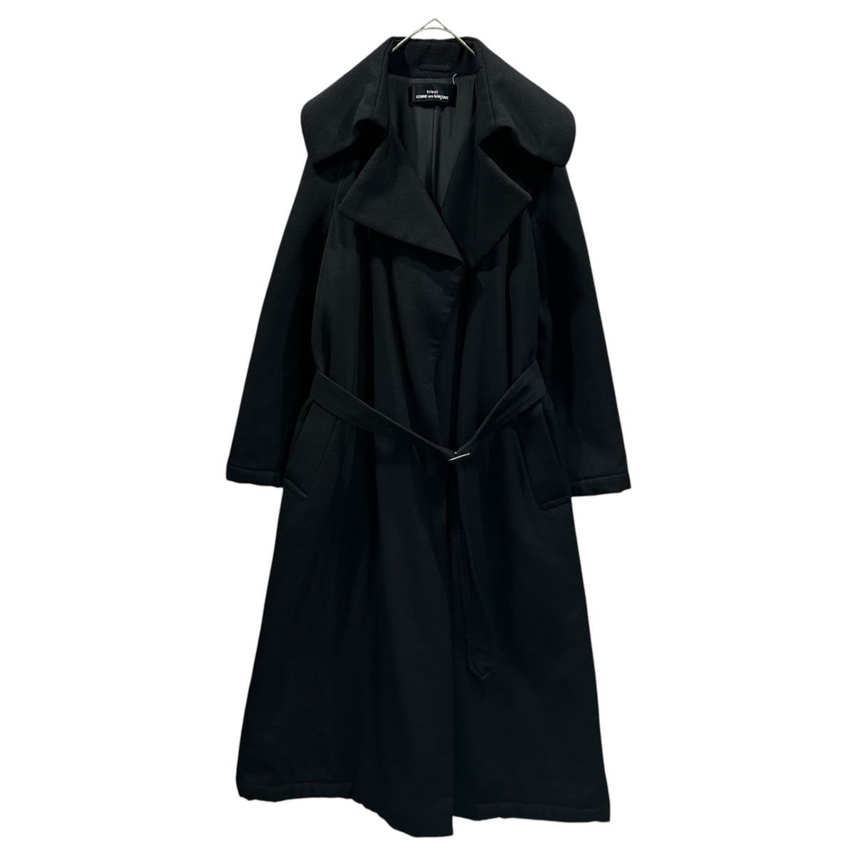 tricot COMME des GARCONS(トリココムデギャルソン) 1996AW Padded belted maxi coat 中綿 ベルテッド マキシ コート TC-080030 表記無(FREE) ブラック AD1997 90's 90年代 ロング