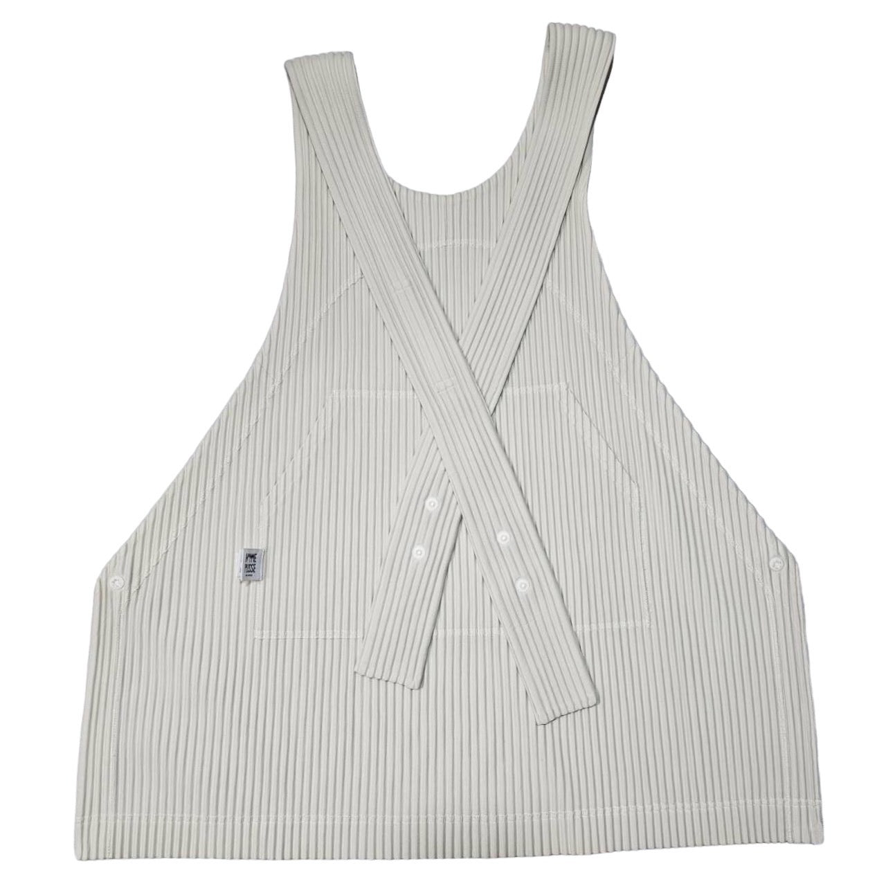 HOMME PLISSE ISSEY MIYAKE(オムプリッセイッセイミヤケ) 19AW pleated apron  vest/プリーツエプロンベスト HP93JK101 SIZE FREE アイボリー