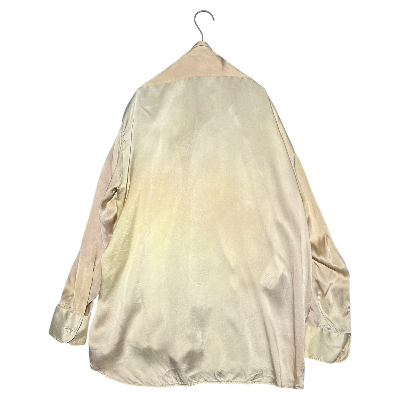 MAISON MARGIELA(メゾンマルジェラ) 14AW All Silk Fold Collar Gradient Shirt オールシルク フォールド カラー グラデーション シャツ ブラウス S31DL0210 42(XL程度) ピンク