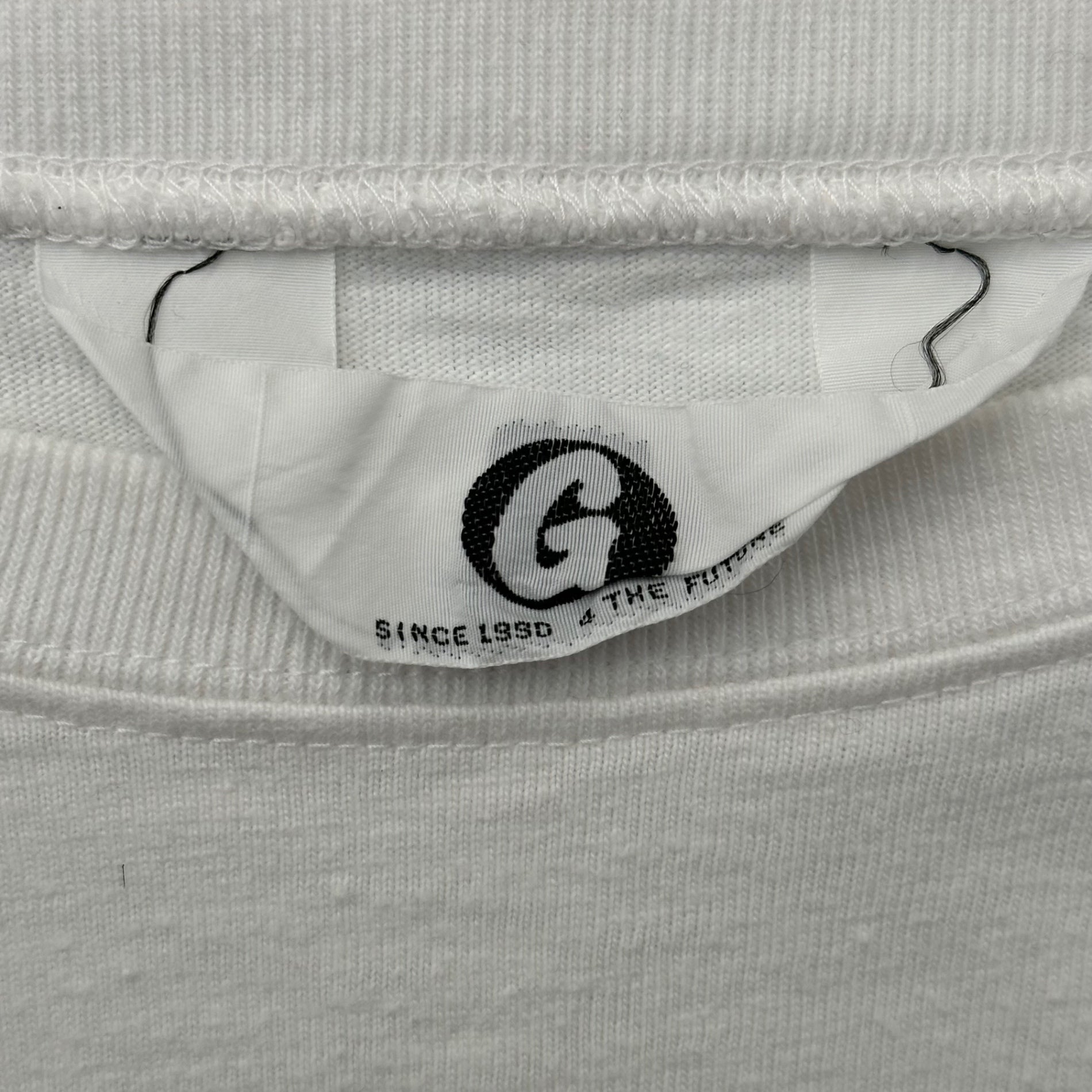 GOODENOUGH(グッドイナフ) 90's Line-blocked s/s T-shirt ライン 切替 半袖 Tシャツ 表記消(L程度) ホワイト×ブルー