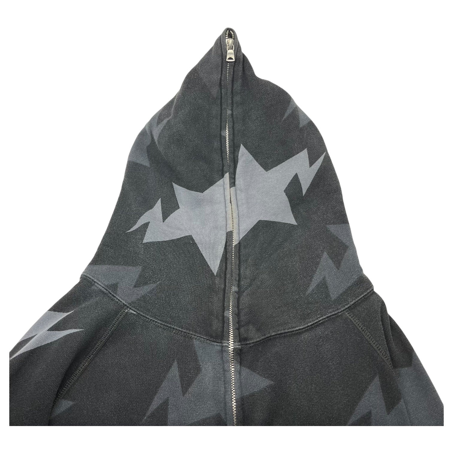 A BATHING APE(アベイシングエイプ) 00's BAPESTA ZIP HOODY ベイプスタ ジップ フーディ パーカー L ブラック×グレー