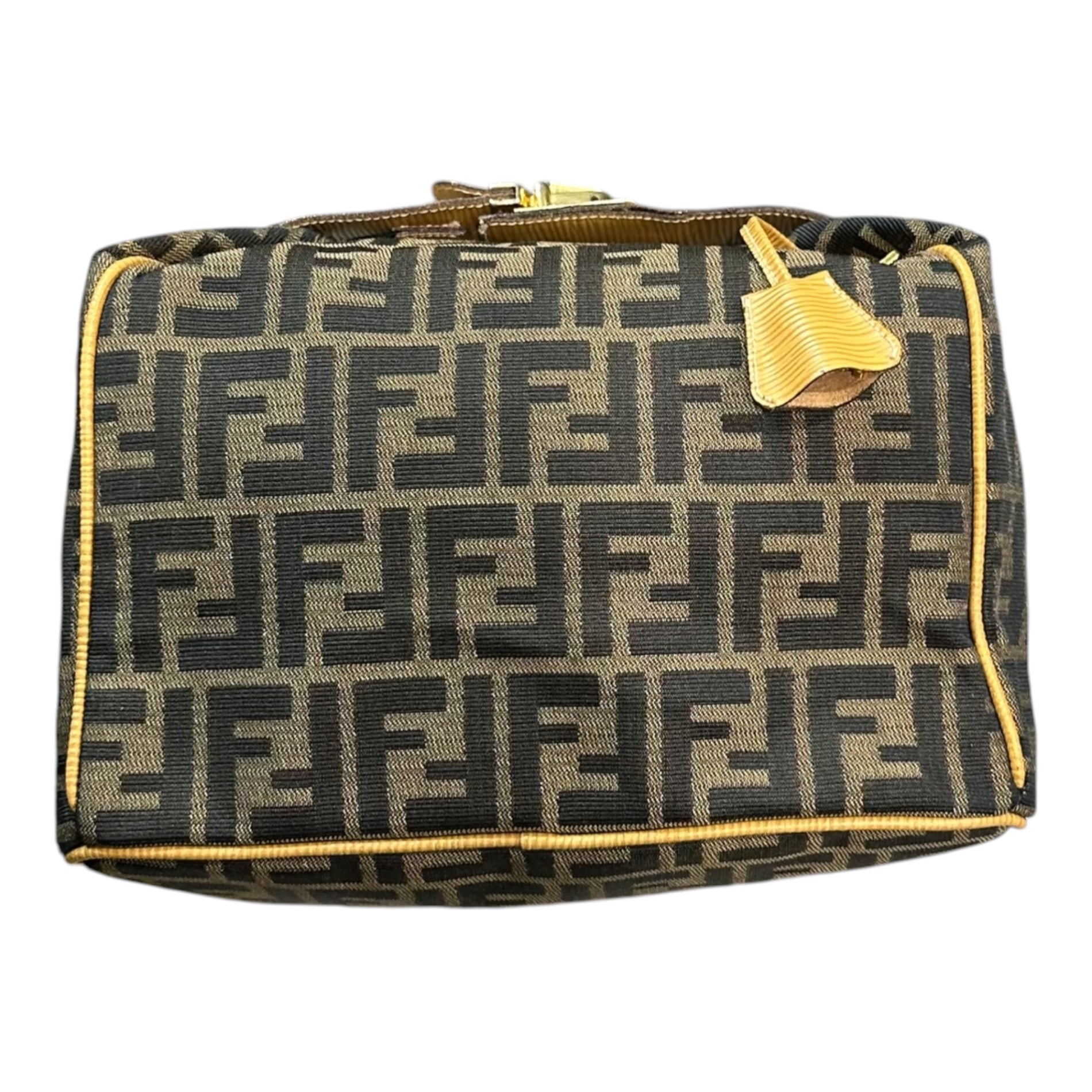 FENDI(フェンディ) Zucca Pattern Vanity Bag ズッカ柄 バニティ バッグ ブラウン OLD ハンド
