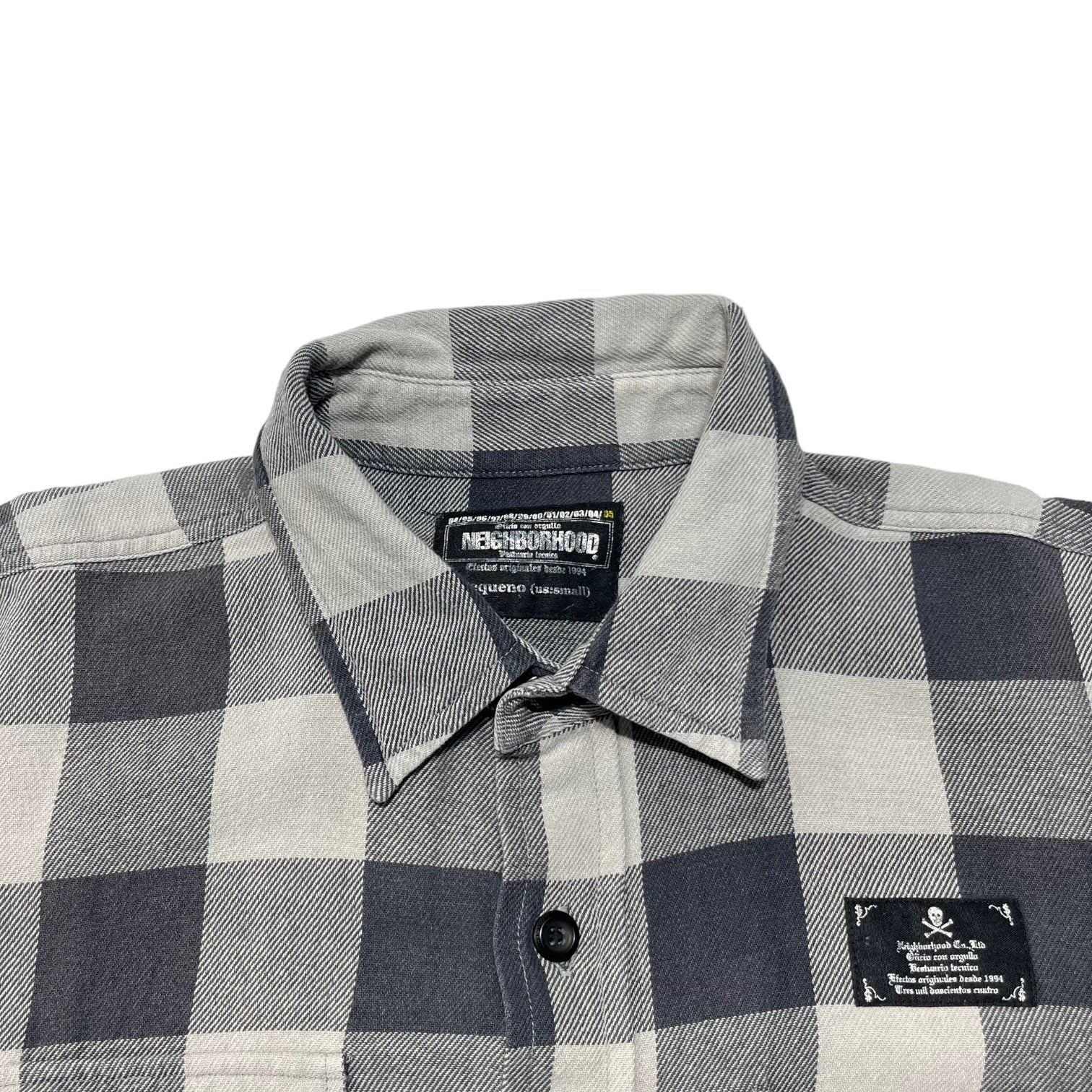 NEIGHBORHOOD(ネイバーフッド) 05's block check short sleeve shirt ブロックチェック 半袖 シャツ TSNH-SH04 S グレー