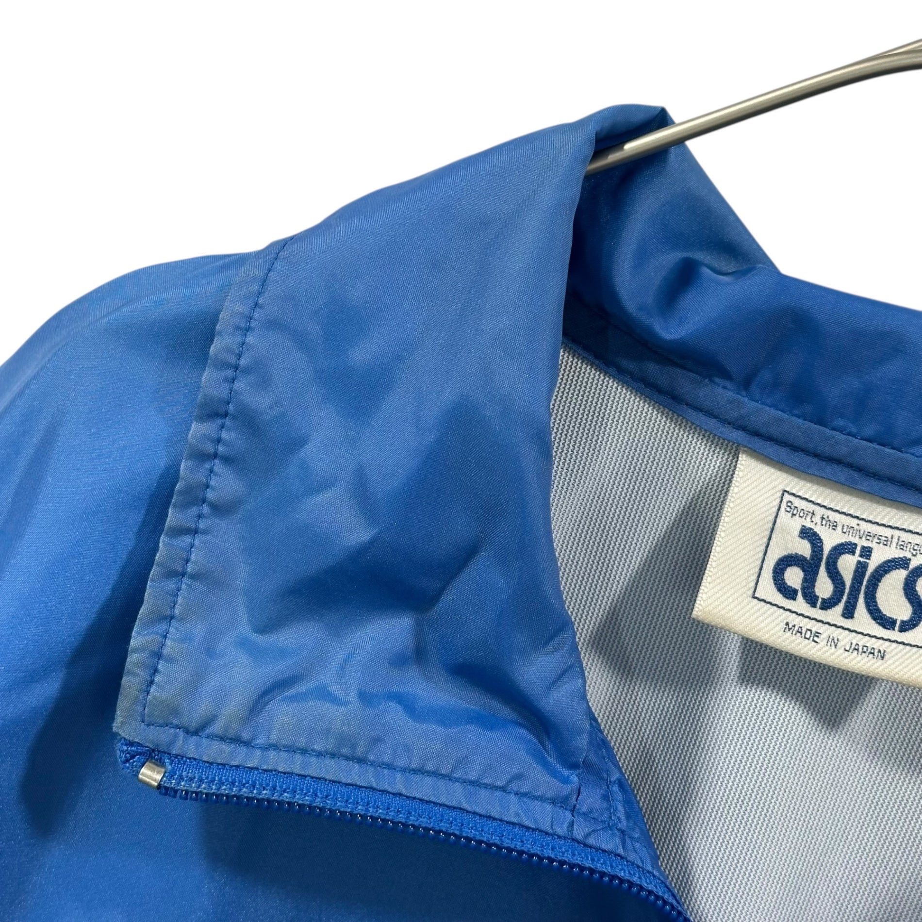 asics(アシックス) 70~80's Zip-Up Sports Jacket 70年 80年代 ジップアップ スポーツ ジャケット L ブルー ゴールドタイガー製造期