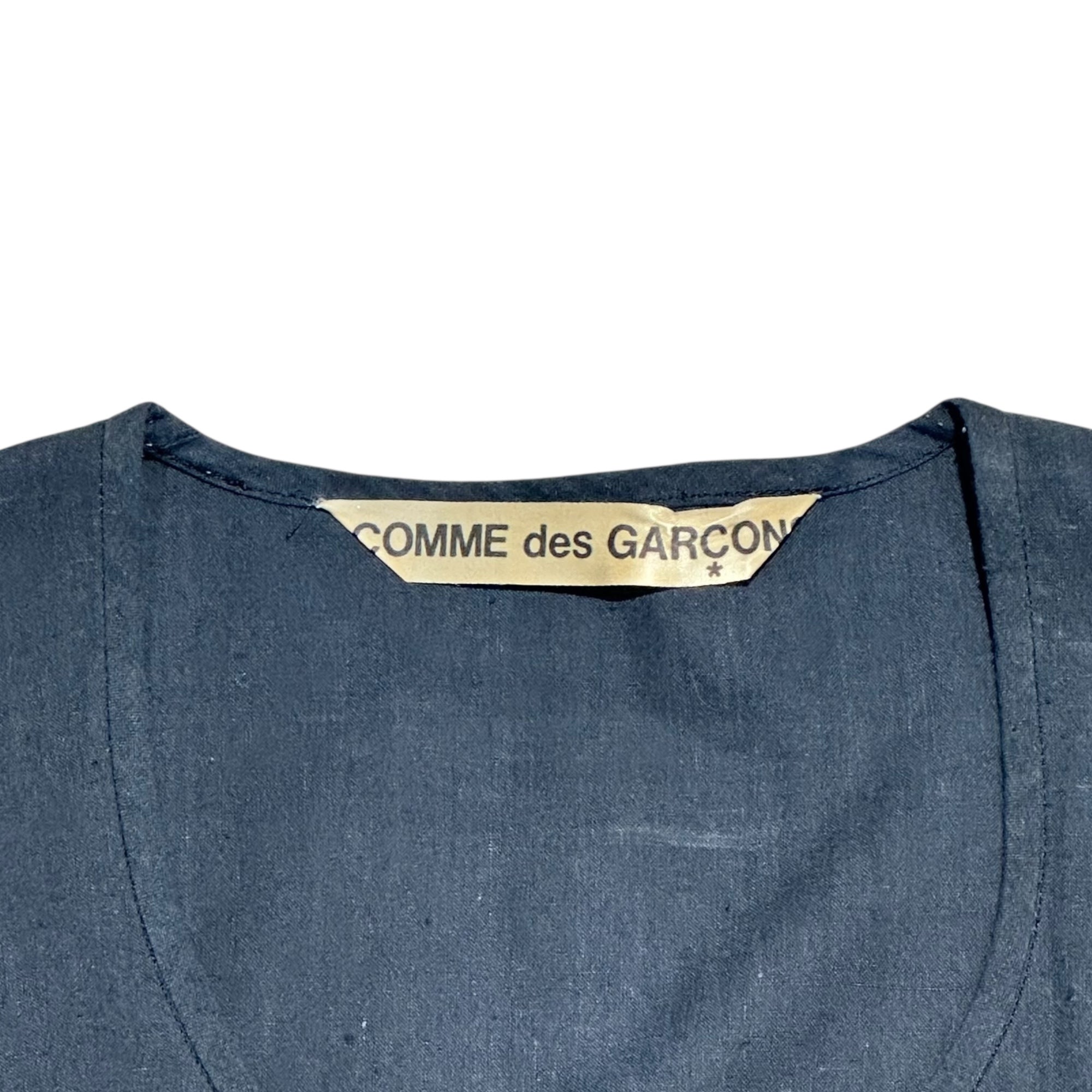 COMME des GARCONS(コムデギャルソン) 80's Sleeveless Layered cut and sew 80年代 ノースリーブ レイヤード カットソー FREE ネイビー