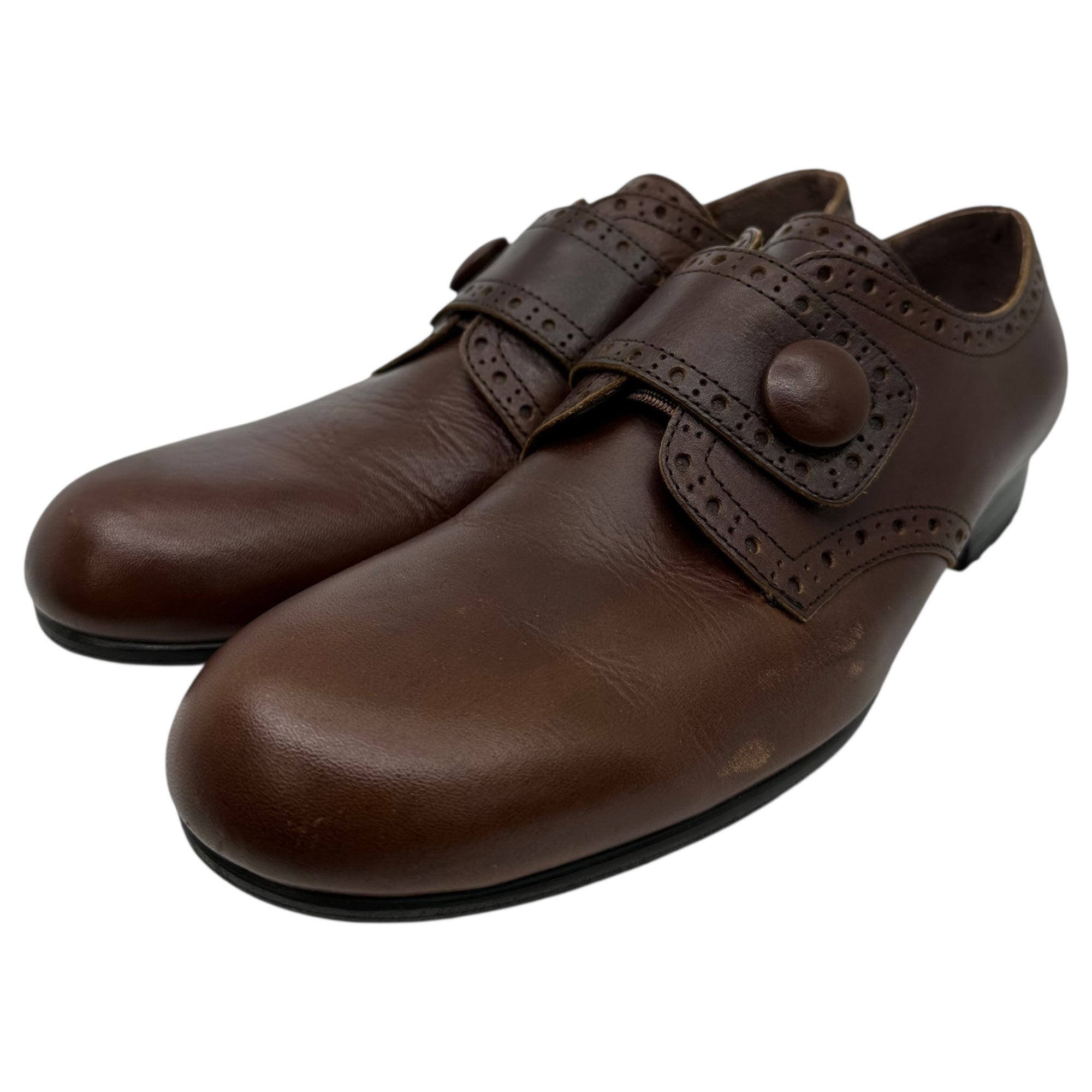 tricot COMME des GARCONS(トリココムデギャルソン) 1-Snap Medallion Leather Shoes 1スナップ メダリオン レザー シューズ TB-K105 24cm ブラウン 革靴