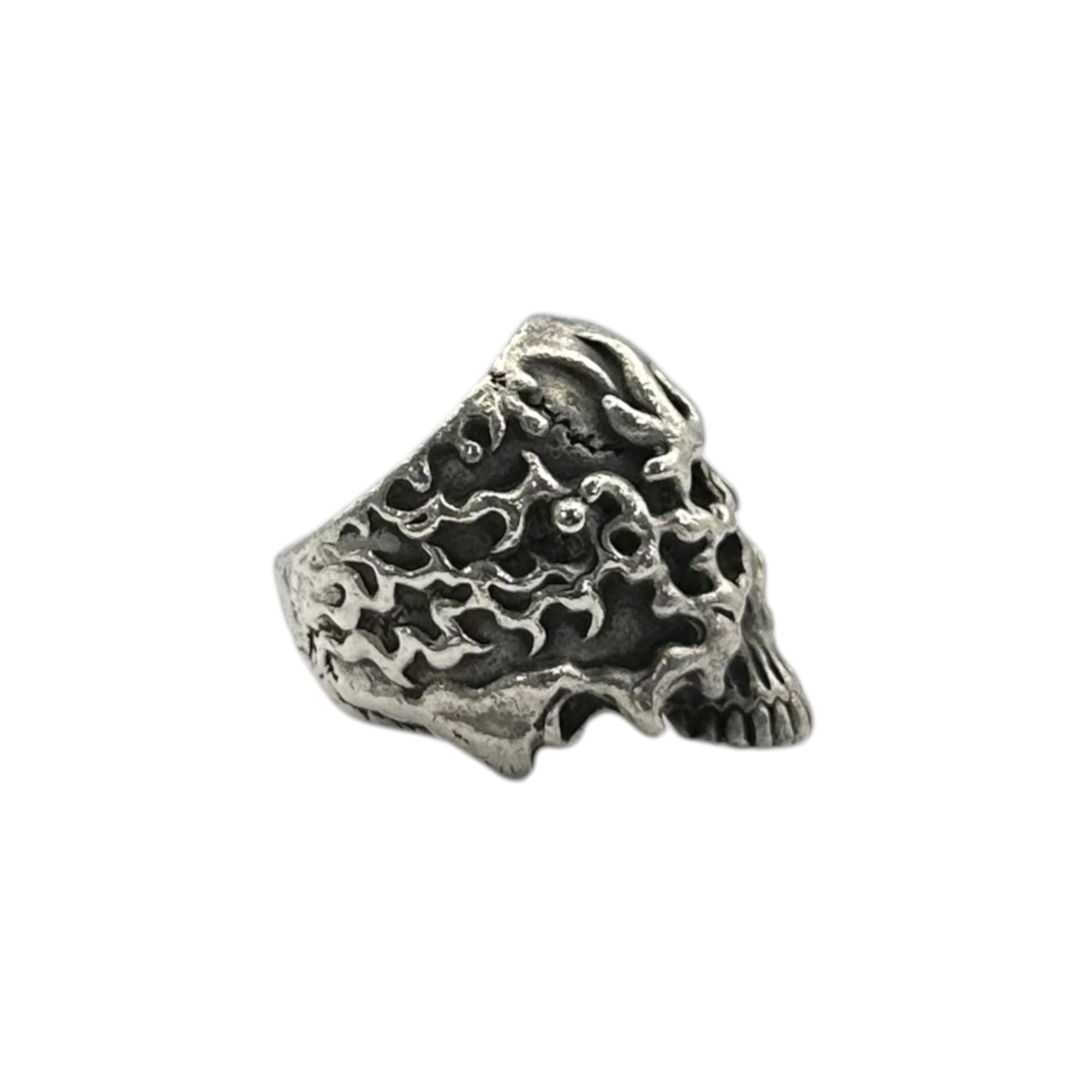 UNDERCOVER × Funny Farm(アンダーカバー × ファニーファーム) 90's Collaboration Four-Eyed Skull Silver Ring 90年代 四ツ目 スカル シルバー リング 9～10号 シルバー 96～99年 タトゥーアーティスト ボブ・ベッセルス氏 マーク・パラモア氏 ヴァンダライズ一ノ瀬氏 JONIO氏 コラボ 稀少アイテム