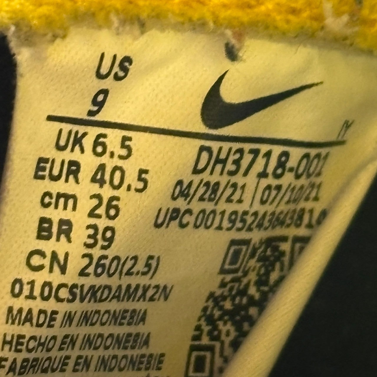 NIKE(ナイキ) WMNS DUNK HIGH UP ウィメンズ ダンク ハイアップ DH3718-001 26cm ブラック/ユニバーシティゴールド/ホワイト/バーシティメイズ