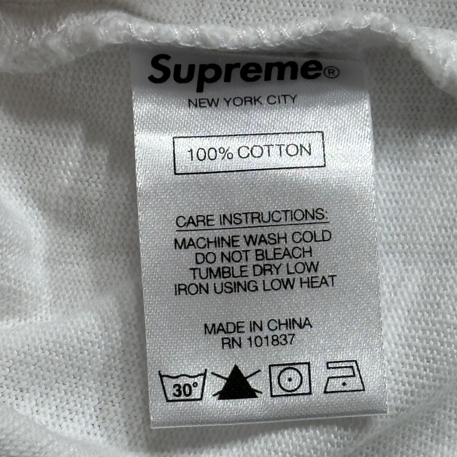 SUPREME(シュプリーム) 19SS Flame S/S Top フレイム ロゴ 半袖 Tシャツ L ホワイト